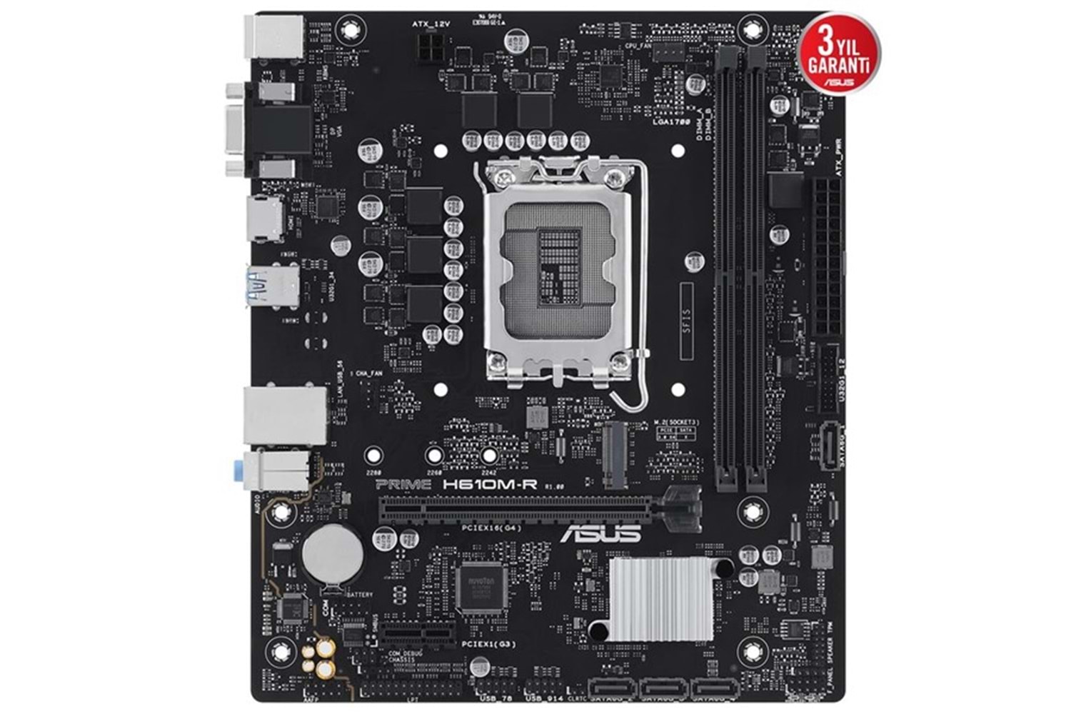 ASUS PRIME H610M-R-SI DDR5 HDMI-DP PCIE 4.0 1700p mATX