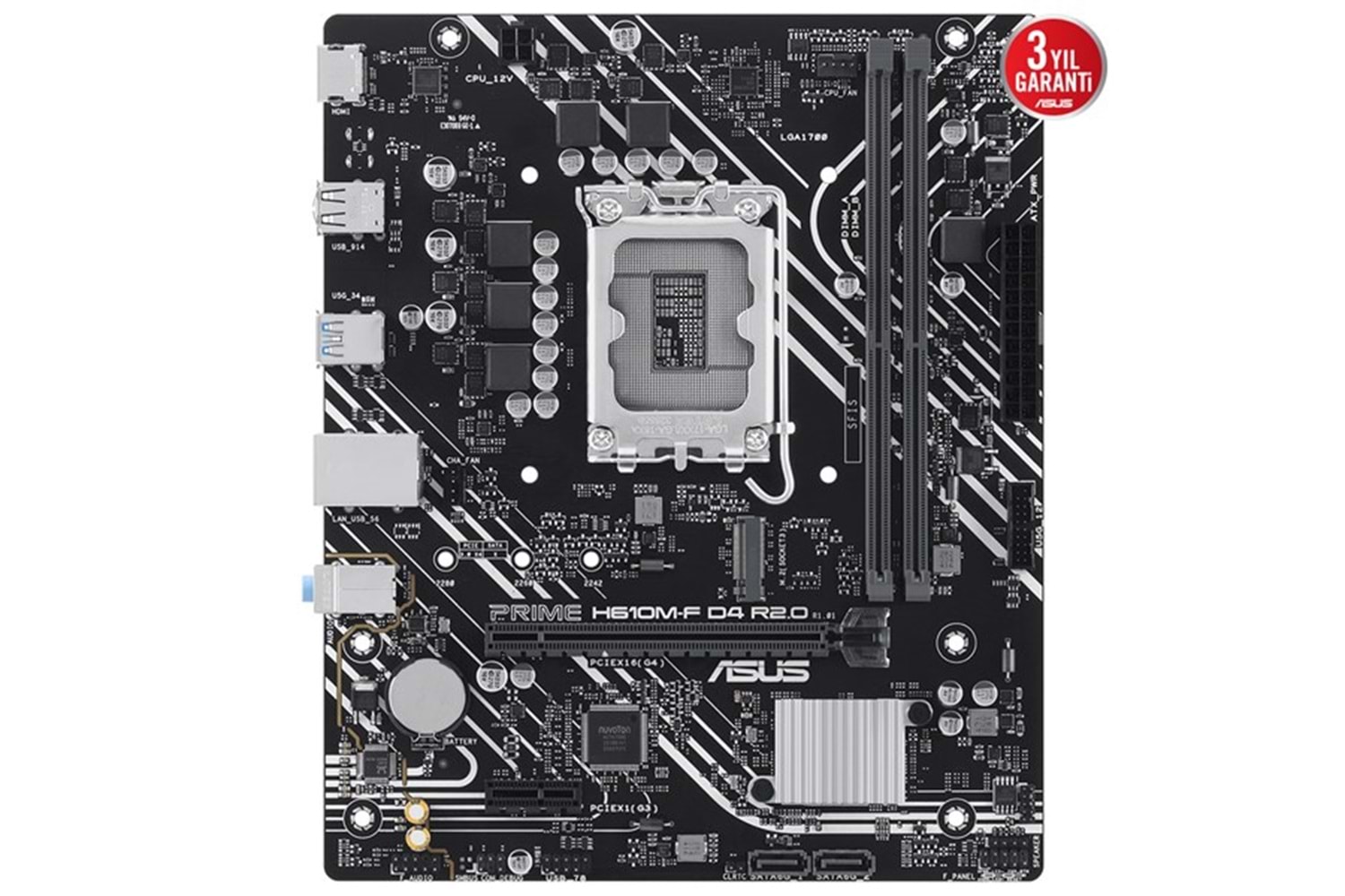 ASUS PRIME H610M-F D4 R2.0-CSM DDR4 HDMI PCIE 4.0 1700P mATX KURUMSAL ANAKART