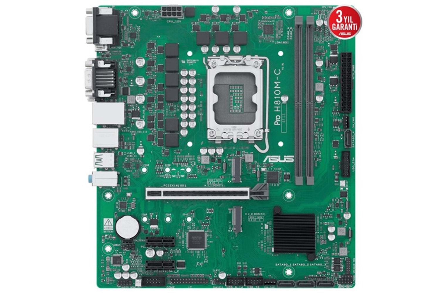 ASUS PRO H810M-C CSM DDR5 HDMI-DP TYPEC PCIE 5.0 1851P MATX KURUMSAL ANAKART