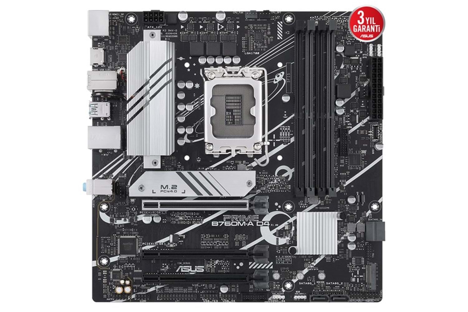 ASUS PRIME B760M-A D4-CSM DDR4 HDMI-DP PCIE 4.0 1700p mATX KURUMSAL ANAKART