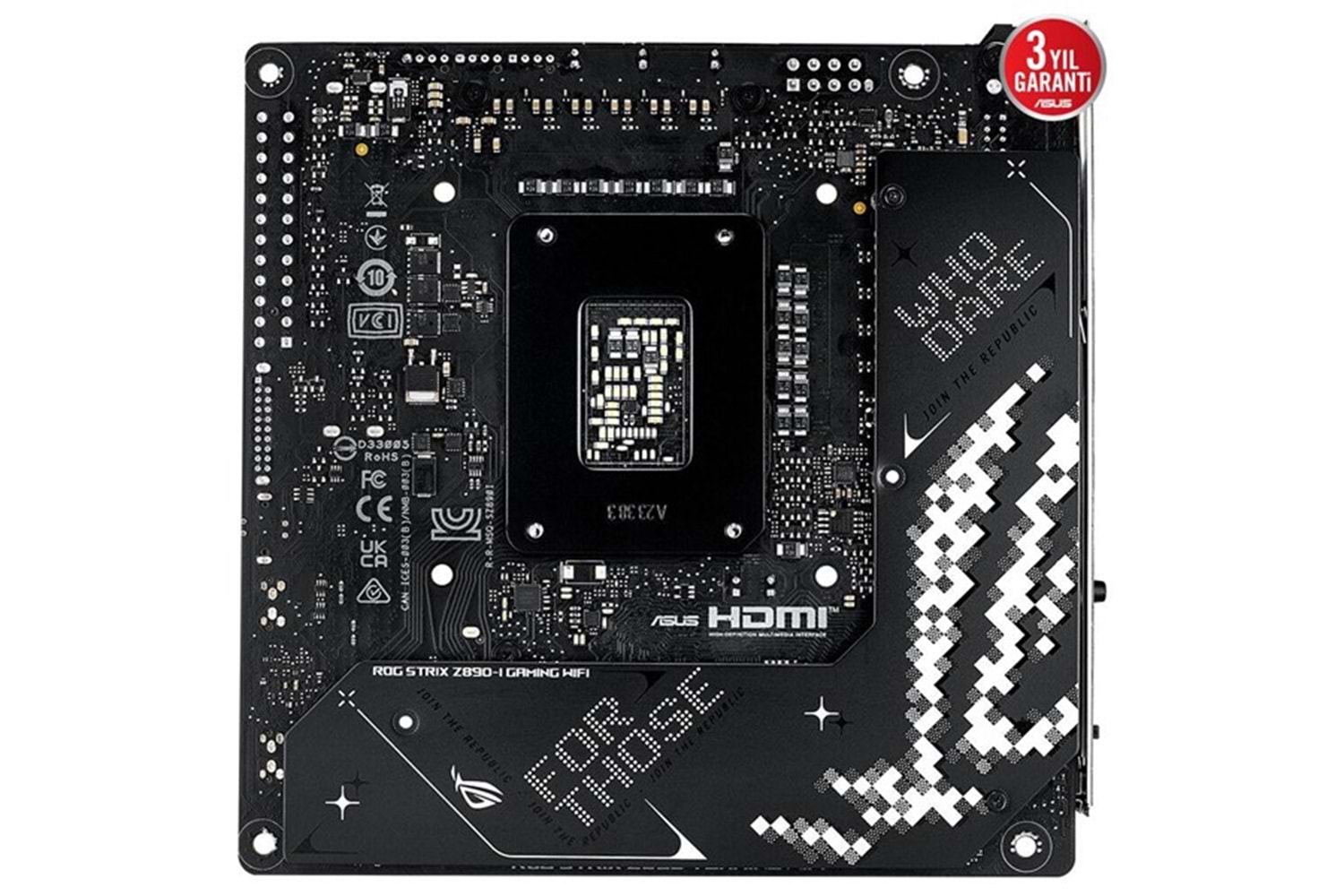 ASUS ROG STRIX Z890-I GAMING WIFI7 DDR5 HDMI-DP PCIE 5.0 1851p mITX