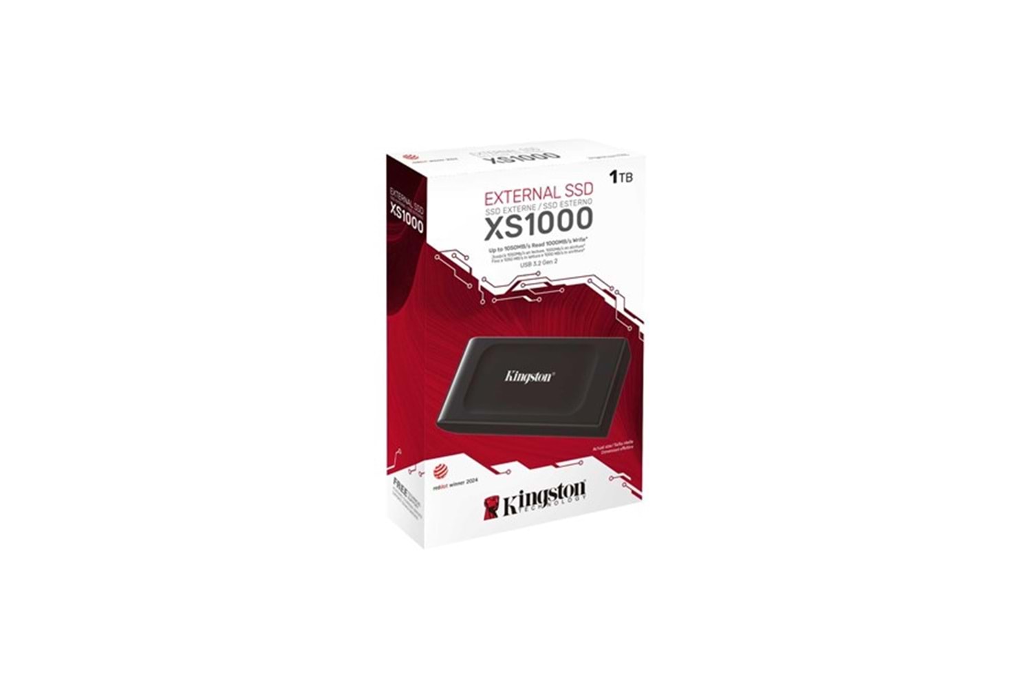 KINGSTON 2TB XS1000 SXS1000R/2000G USB HARİCİ DİSK KIRMIZI