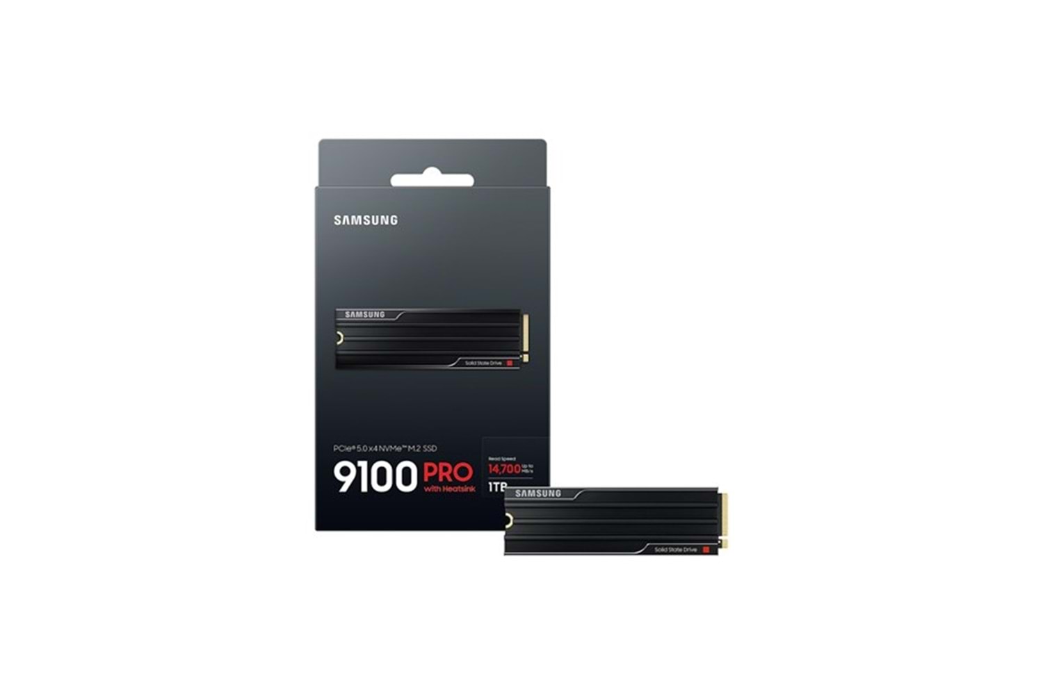 SAMSUNG 1TB 9100 PRO MZ-VAP1T0CW 14700-13300MB/s M2 NVME GEN5 SOĞUTUCULU