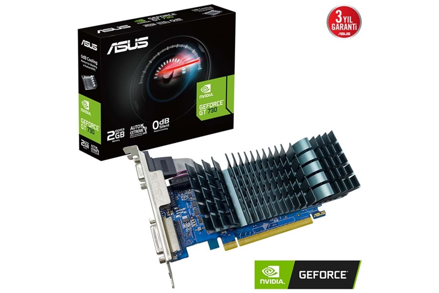 ASUS 2GB GT730-SL-2GD3-BRK EVO DDR3 64bit HDMI DVI PCIe 16X v2.0	