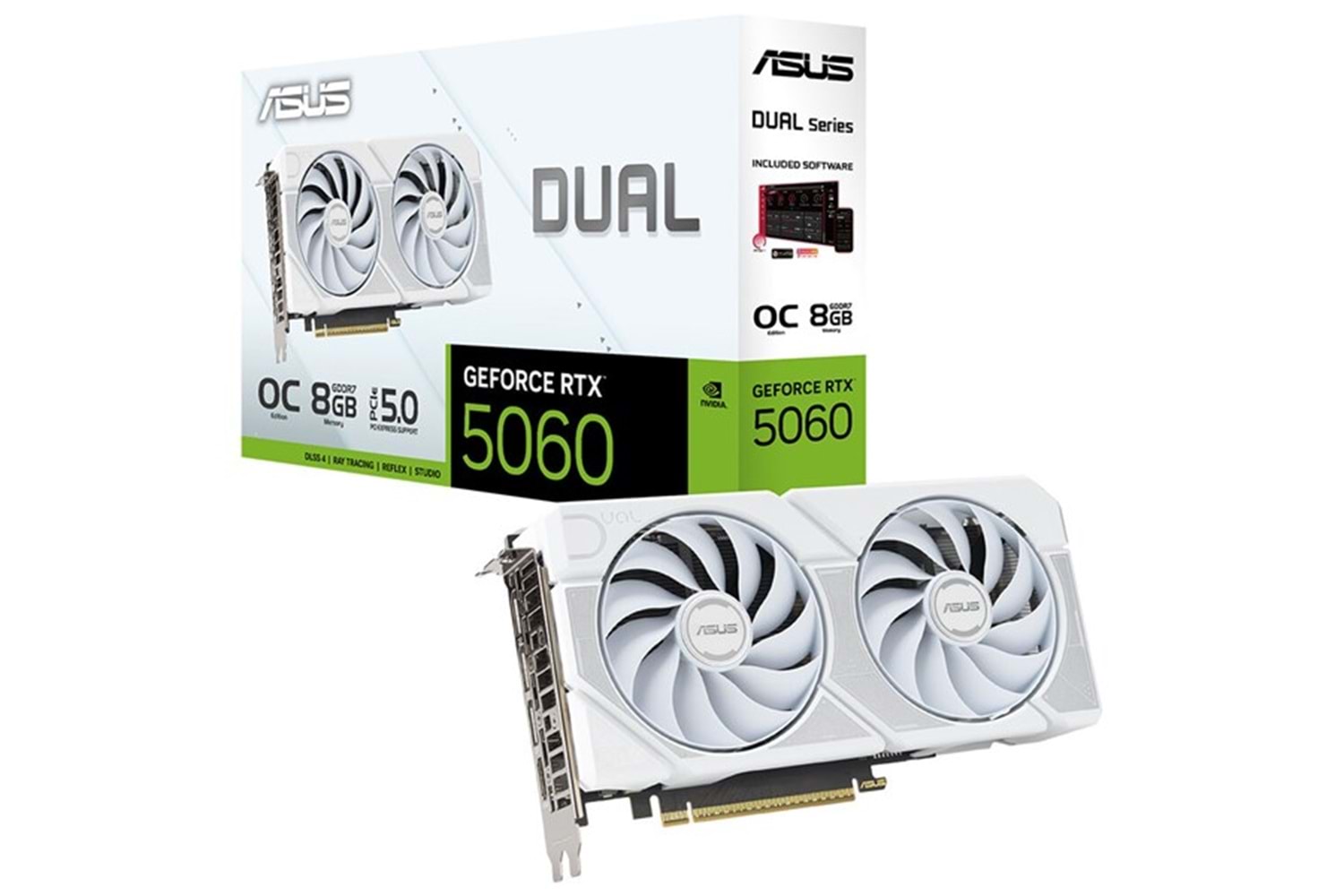 ASUS DUAL 8GB RTX 5060 O8G WHITE EDITION