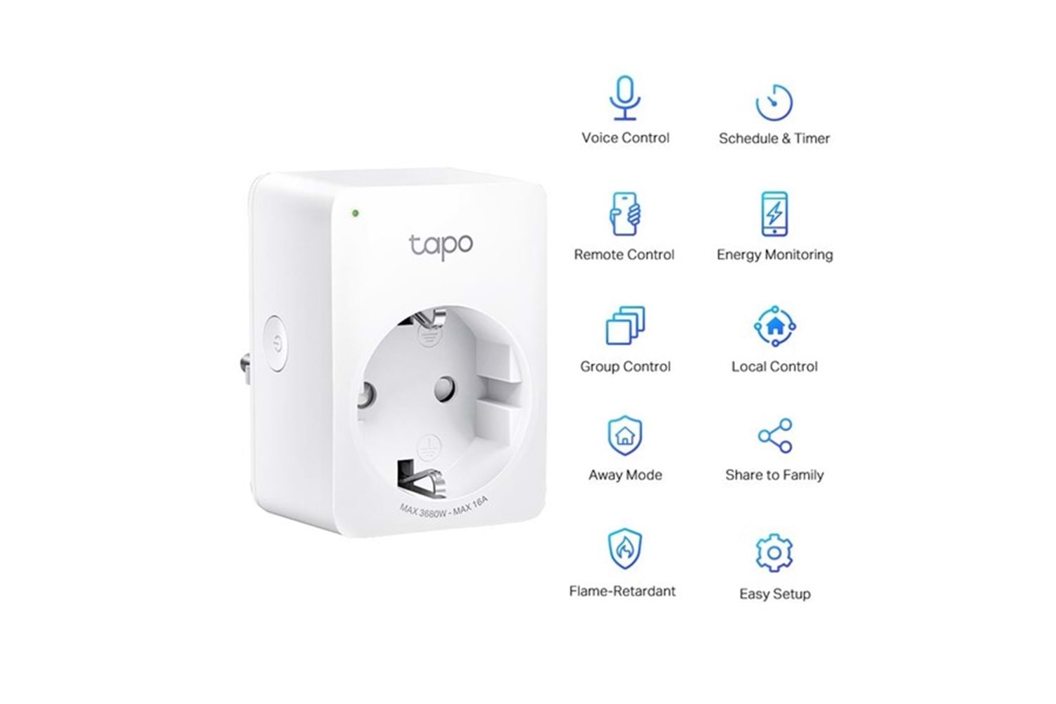 TP-LINK Tapo P110 Mini Akıllı WIFI Priz, Enerji İzleme 4-lü paket