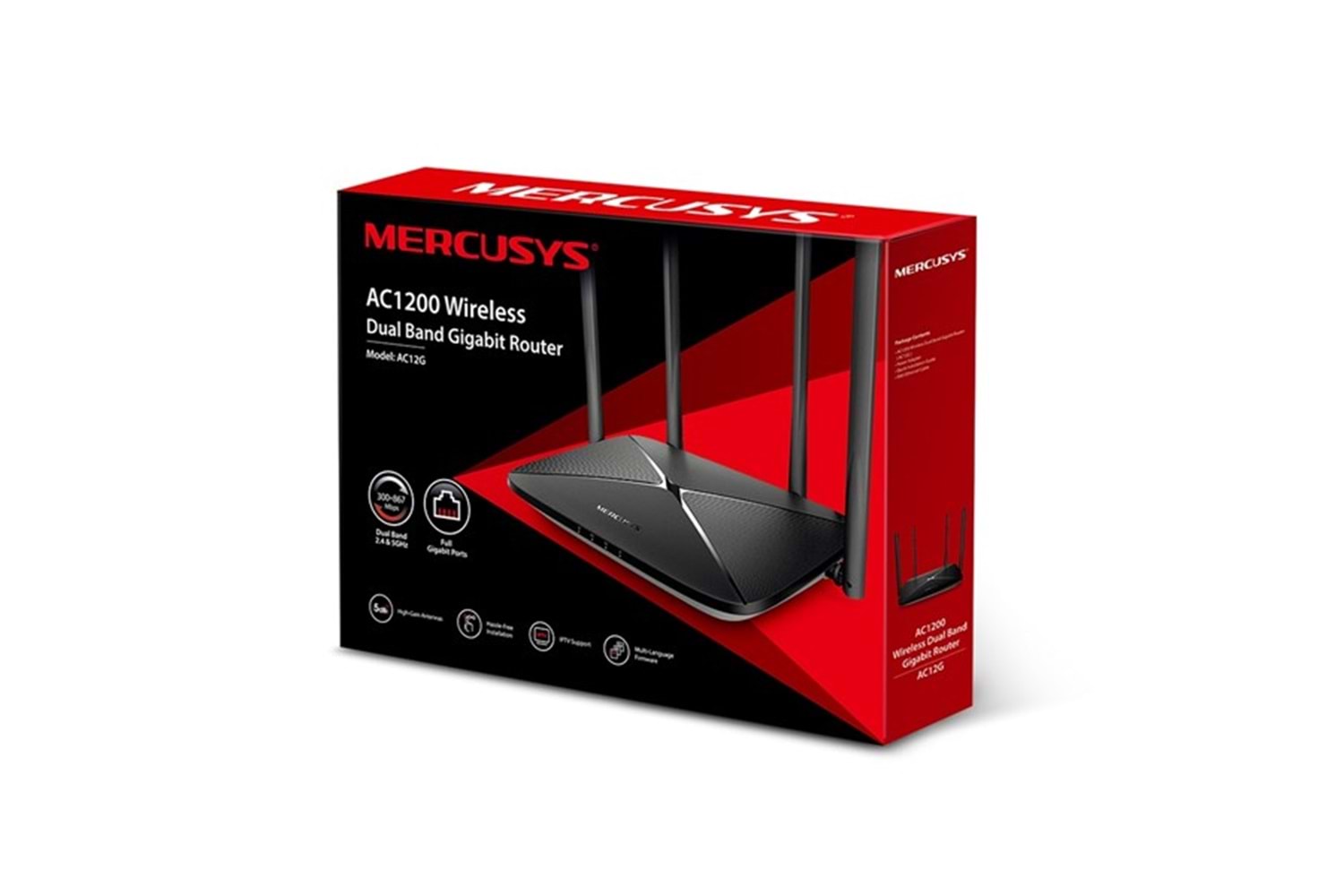 MERCUSYS AC12G AC1200 Kablosuz Çift Bantlı Gigabit Router