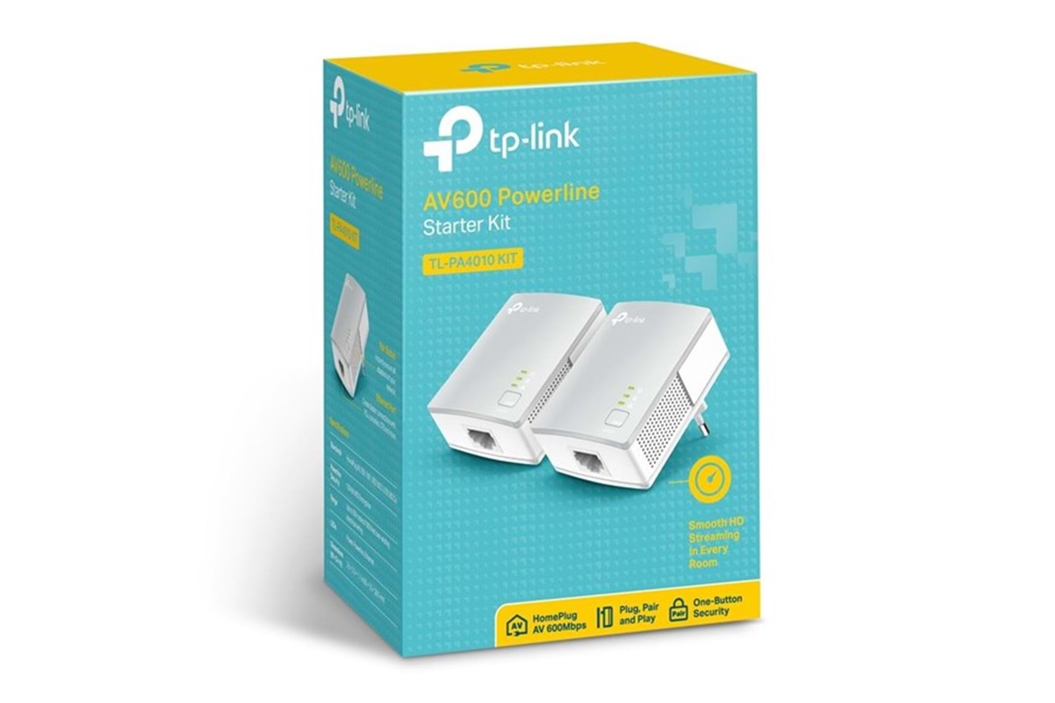 TP-LINK TL-PA4010KIT 500mbps AV600 EV Ofis Tipi PowerLine Ağ Adaptörü 2-li paket
