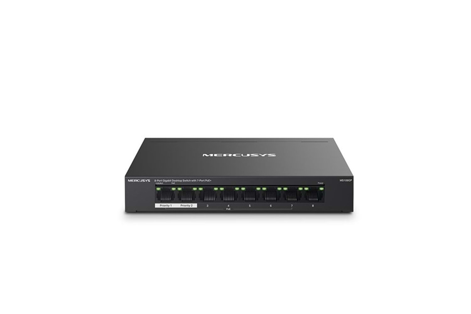 MERCUSYS 8-PORT MS108GP GIGABIT YÖNETİLEMEZ 65W 7-PORT POE SWITCH