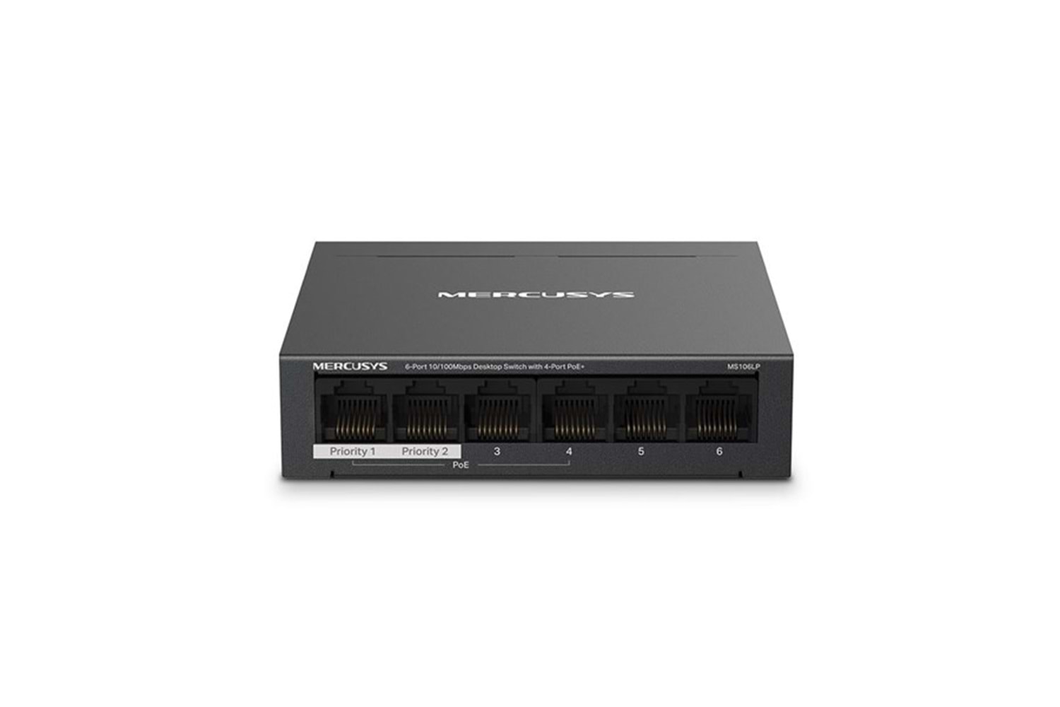 TP-LINK 6port MS106LP 10/100 YÖNETİLEMEZ 30W 4-PORT POE SWITCH