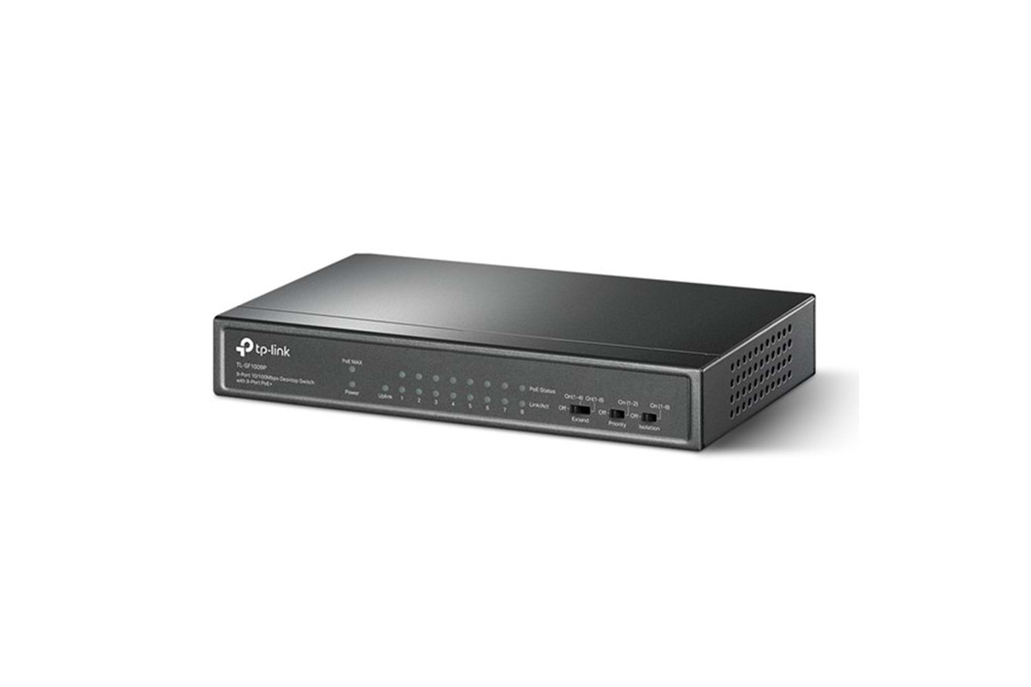  TP-LINK 8-port TL-SF1009P 10/100 Yönetilemez 65w Full PoE Switch