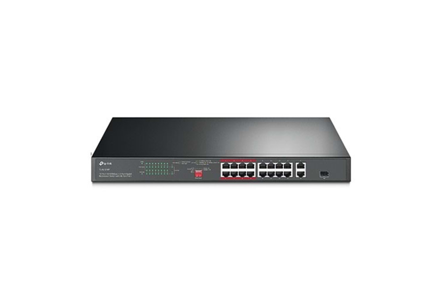 TP-LINK 16-PORT 150W FULL POE TL-SL1218P 10/100 2X-GIGABIT 1X-SFP YÖNETİLEMEZ SWITCH