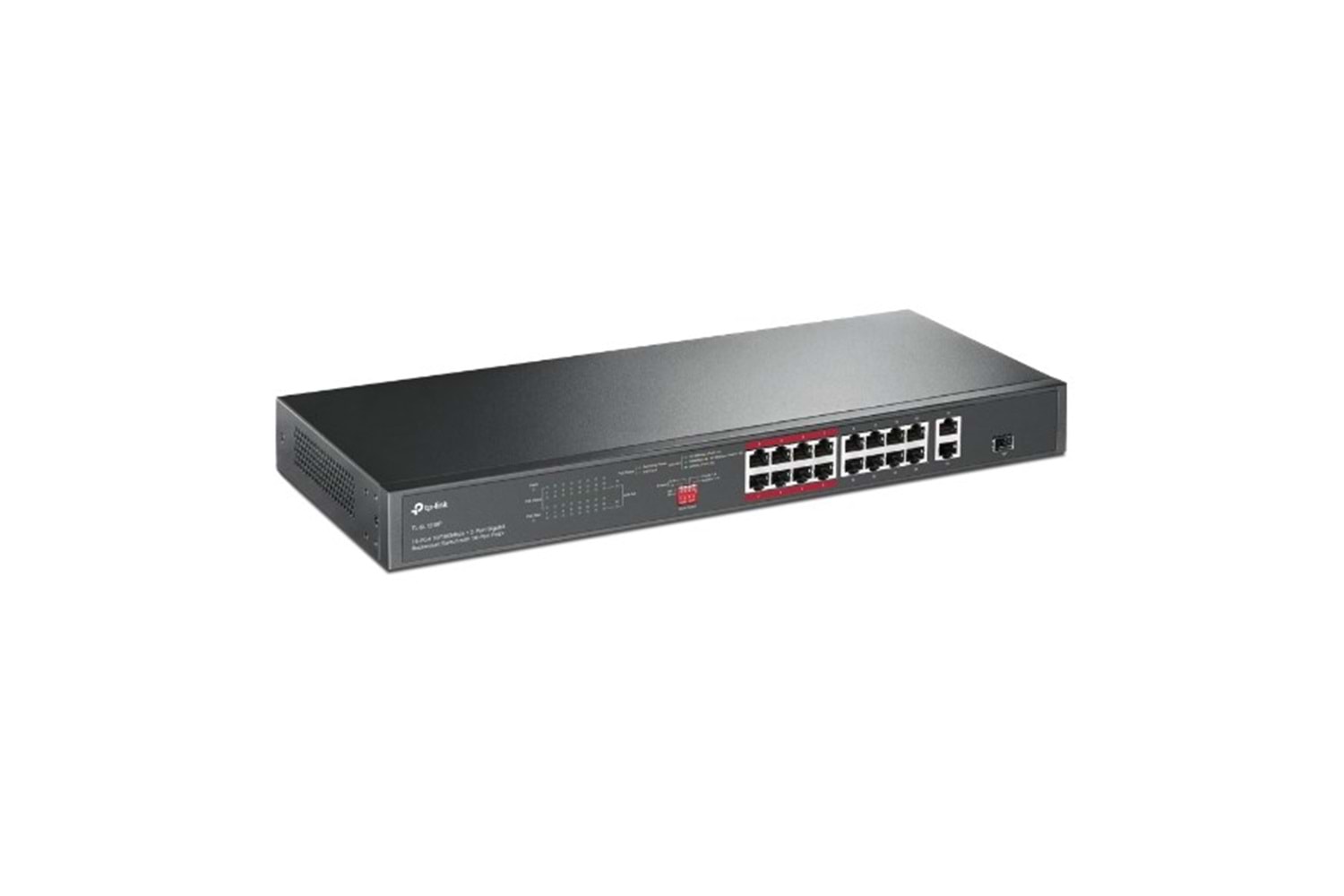TP-LINK 16-PORT 150W FULL POE TL-SL1218P 10/100 2X-GIGABIT 1X-SFP YÖNETİLEMEZ SWITCH