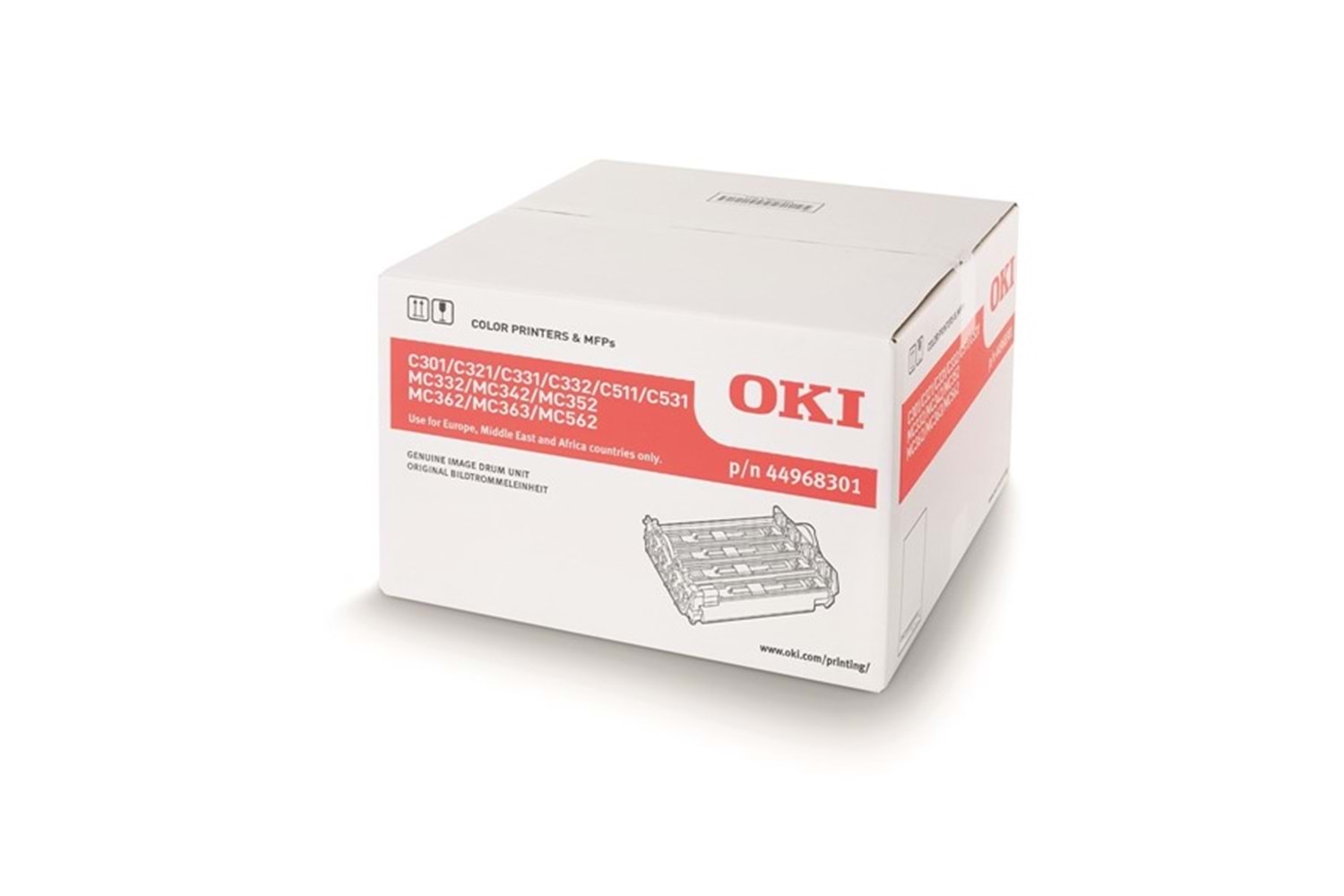 Okı 44968301 Drum / C301, C321, C331, C332, C511, C531, Mc352, Mc362, Mc363, Mc562, Mc342 / 30000 Sayfa