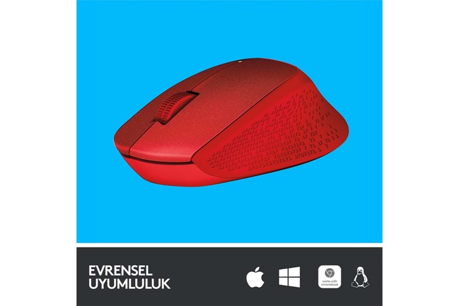 Logıtech M330 Sessiz Kablosuz Mouse-Kırmızı 910-004911