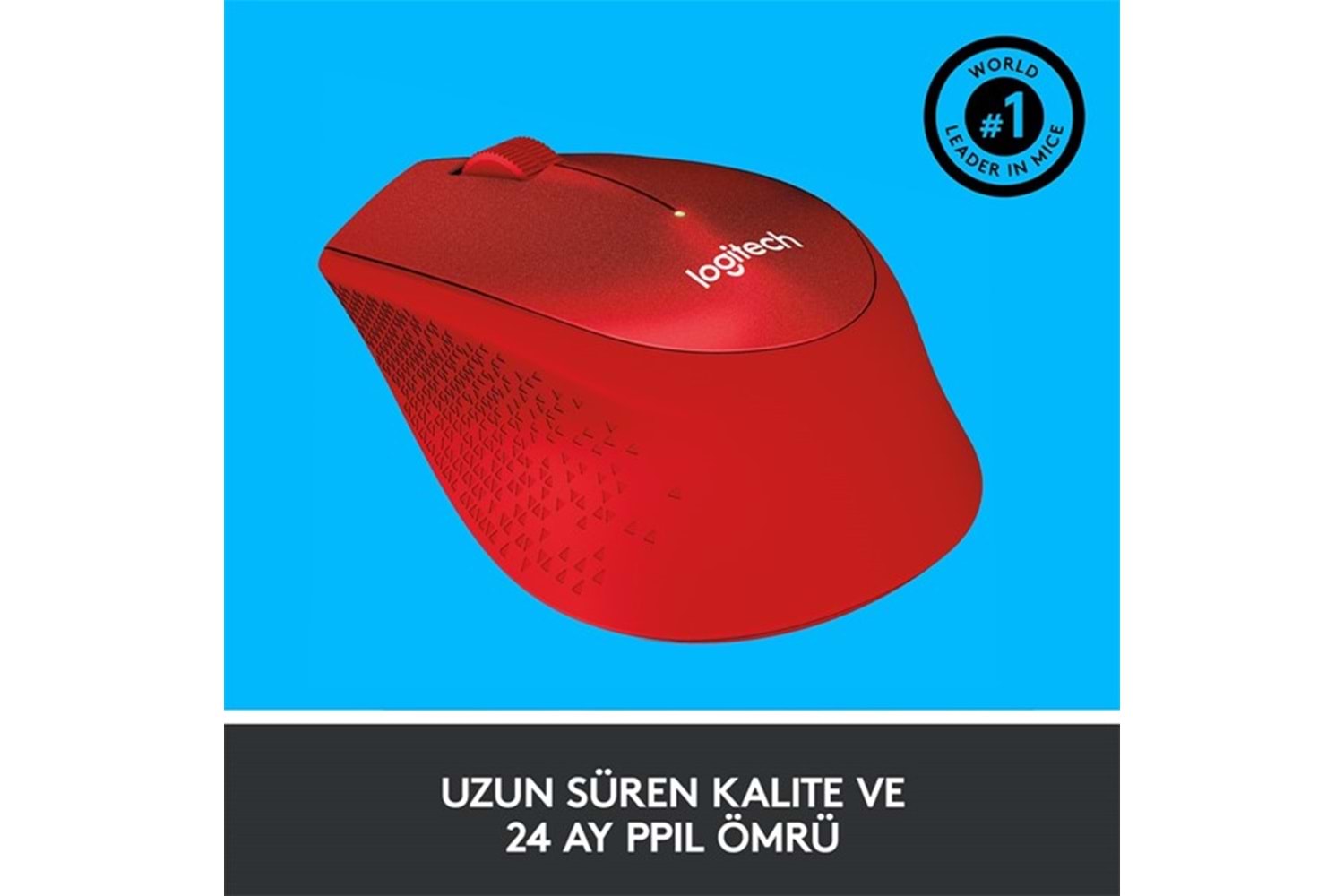 Logıtech M330 Sessiz Kablosuz Mouse-Kırmızı 910-004911