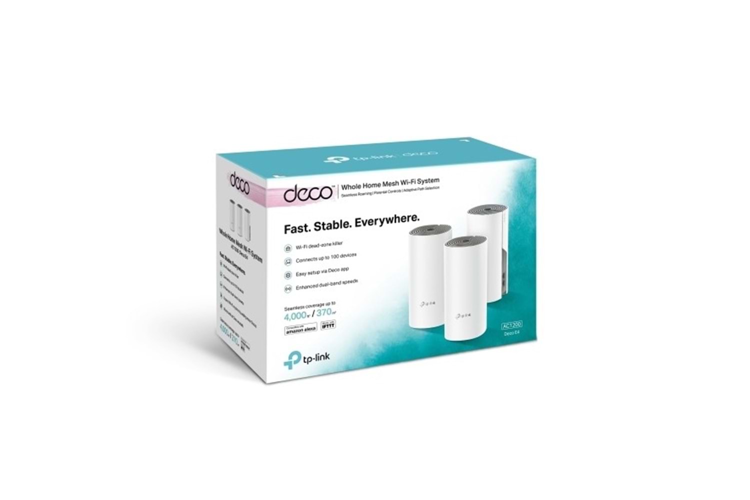 TP-LINK DECO E4-3 AC1200 Tüm Ev Mesh WiFi Router 3-lü paket