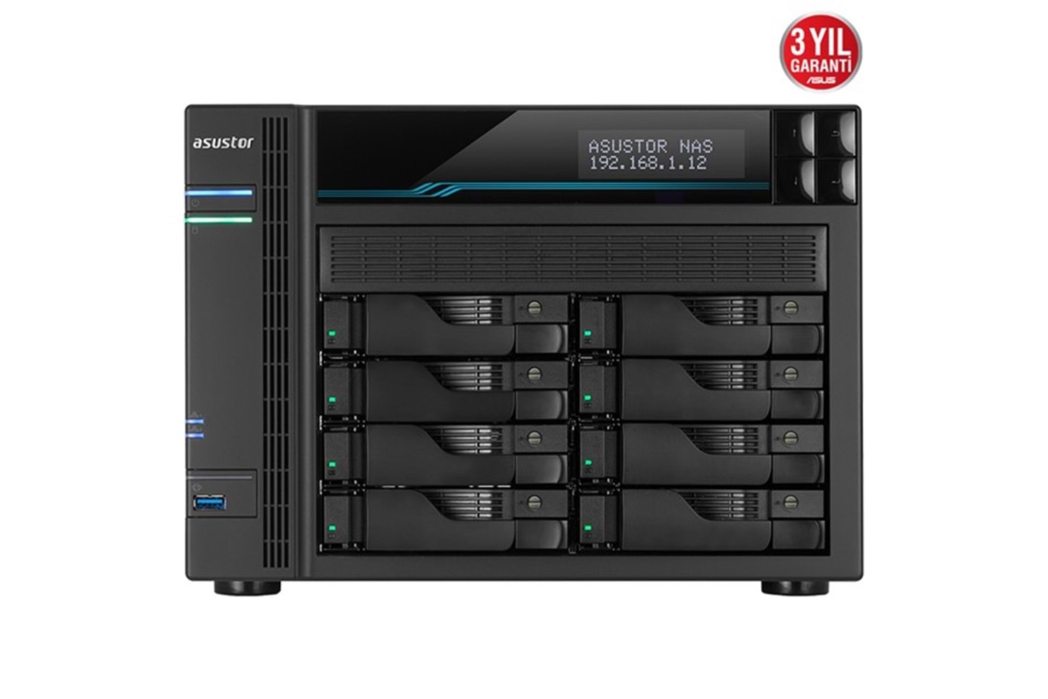 ASUSTOR AS6508T ATOM QC- 8 GB RAM- 8-diskli Nas Server (Disksiz)	