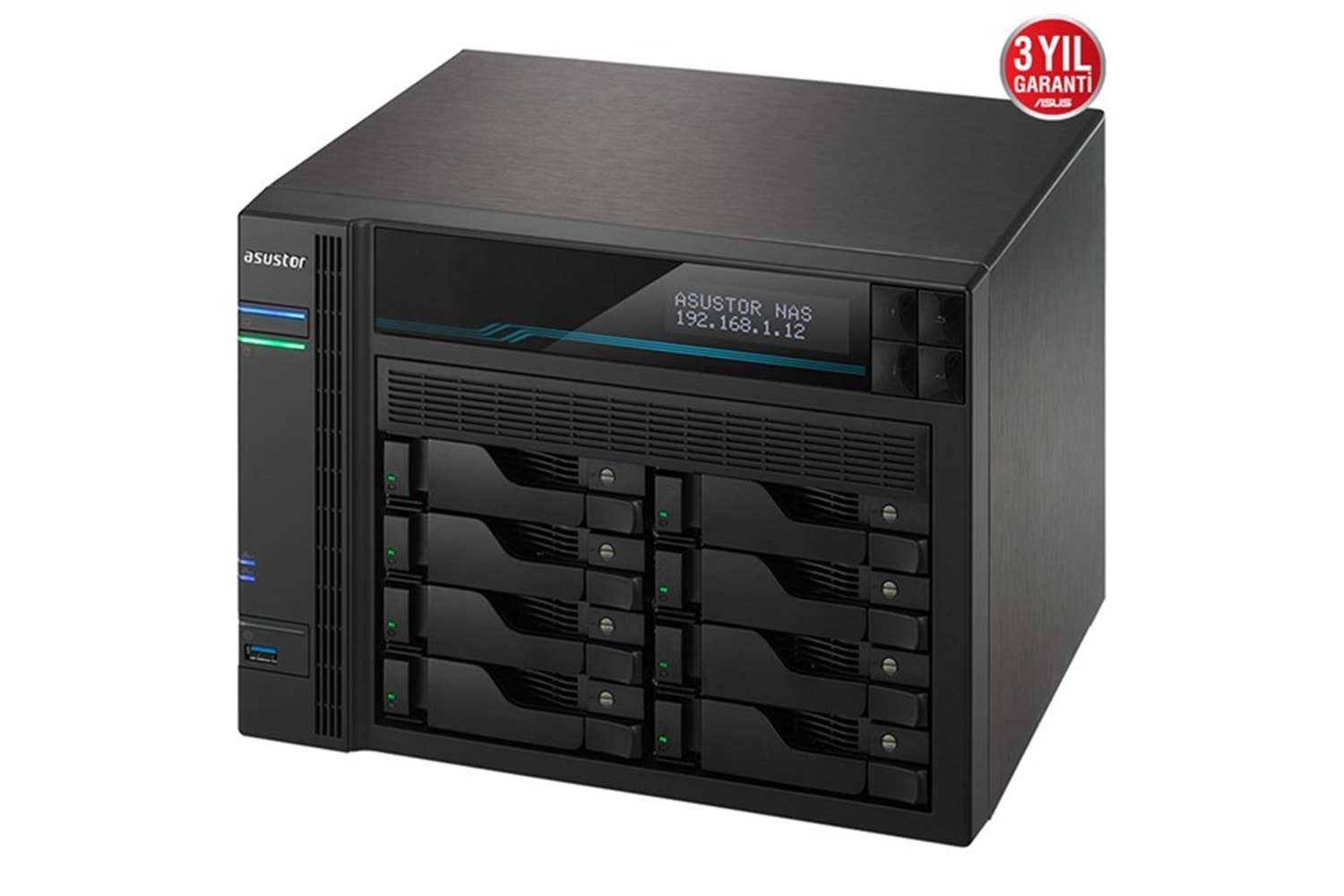 ASUSTOR AS6508T ATOM QC- 8 GB RAM- 8-diskli Nas Server (Disksiz)	