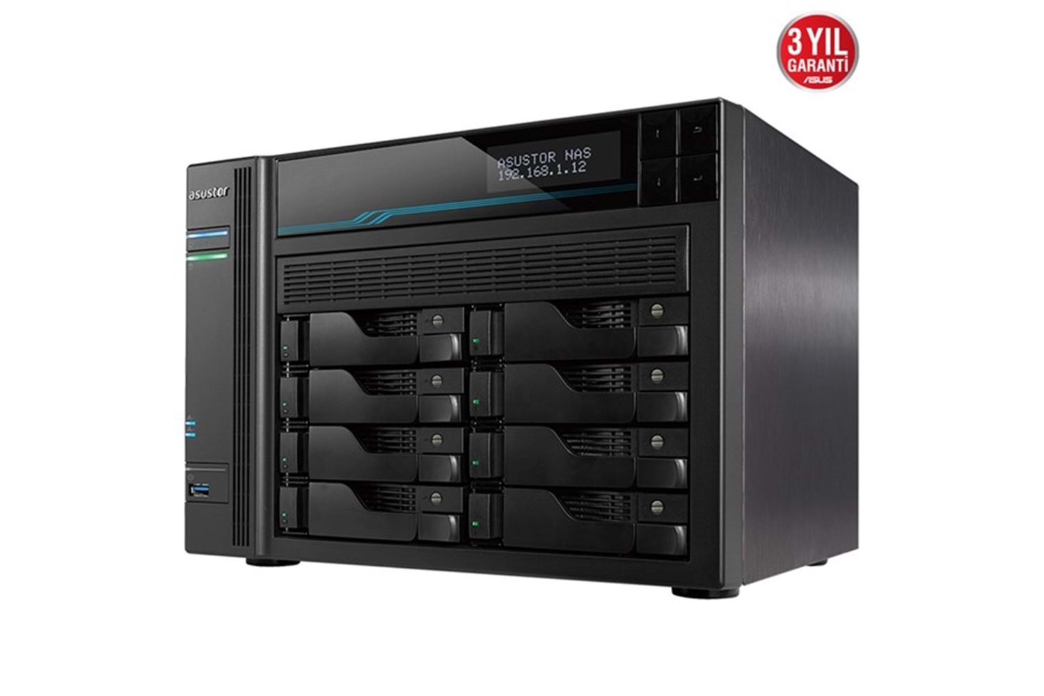 ASUSTOR AS6508T ATOM QC- 8 GB RAM- 8-diskli Nas Server (Disksiz)	