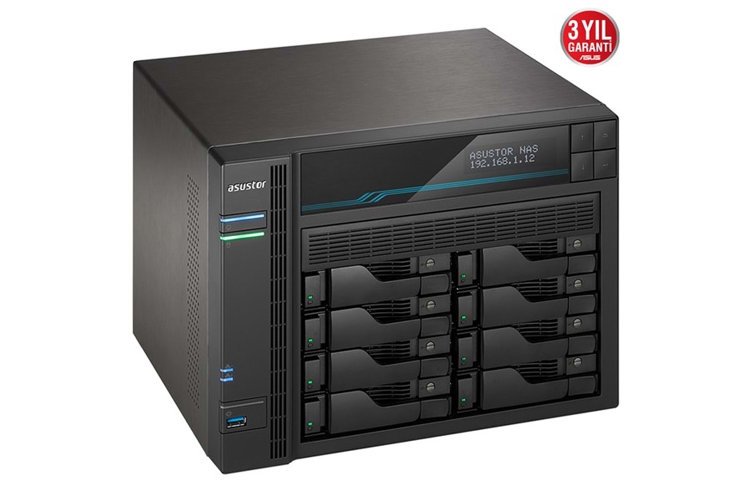 ASUSTOR AS6508T ATOM QC- 8 GB RAM- 8-diskli Nas Server (Disksiz)	