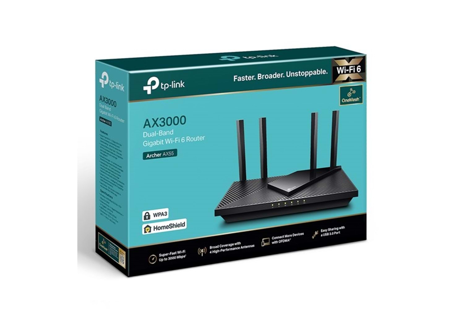 TP-LINK ARCHER AX55 AX3000 DUAL BAND ROUTER