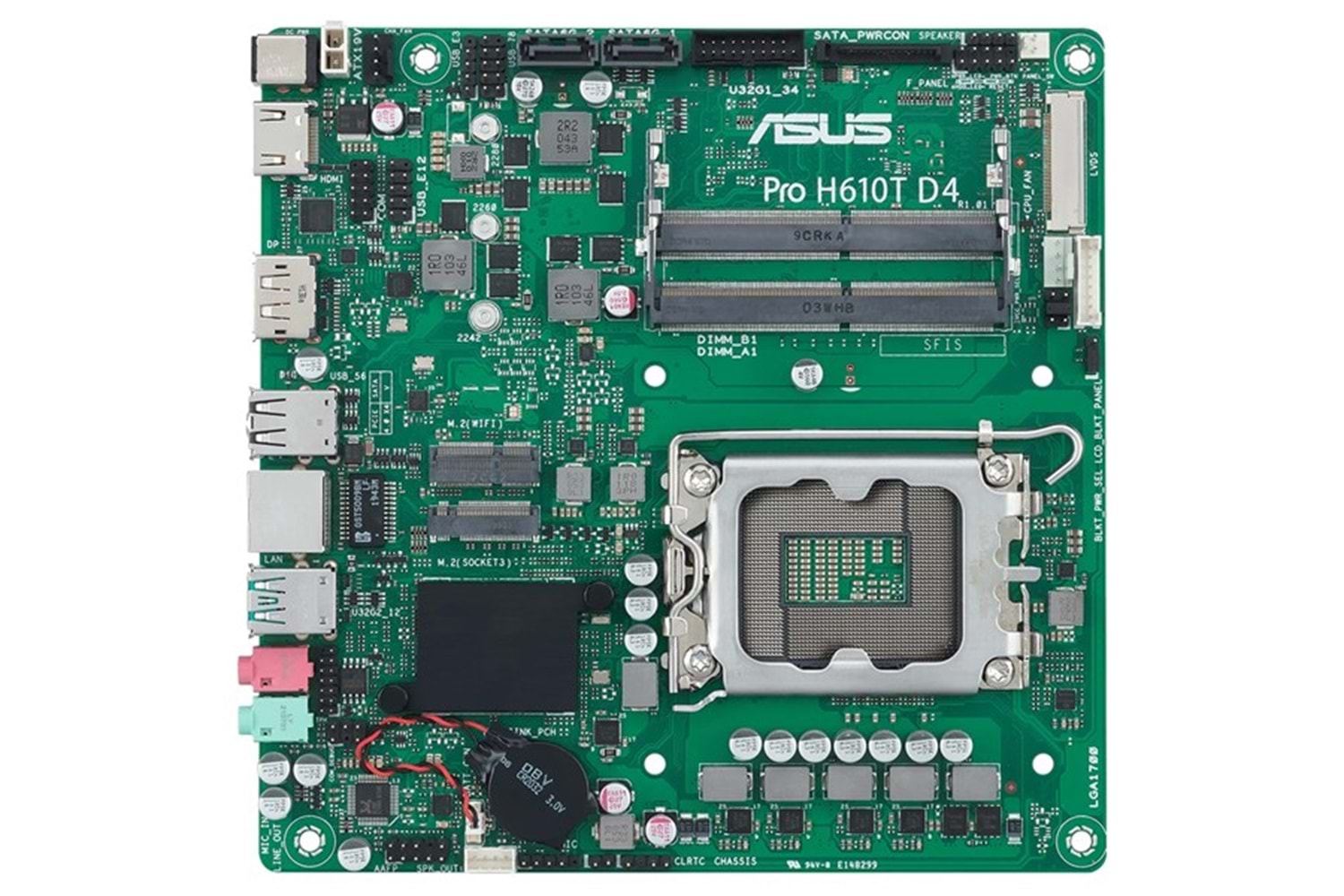 ASUS PRO H610T D4-CSM DDR4 HDMI-DP PCIE 4.0 1700P MITX KURUMSAL ANAKART