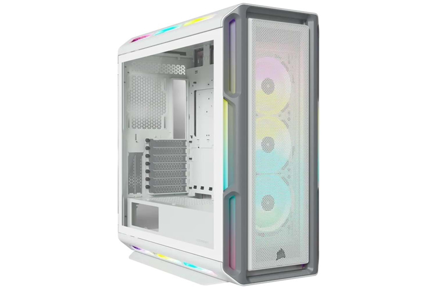 Corsaır Cc-9011231-Ww İcue 5000T Rgb Temperlı Cam 3X120mm Fan Dahılı Rgb Kontrolcu Full Tower Smart Bılgısayar Kasası Beyaz