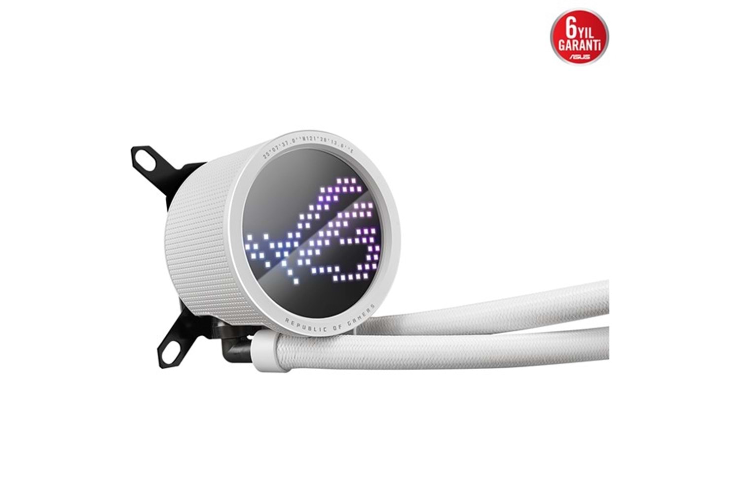 ASUS 240MM ROG RYUO III ARGB ANIME MATRIX LED EKRAN AM5-1700P SIVI SOĞUTMALI İŞLEMCİ FANI BEYAZ