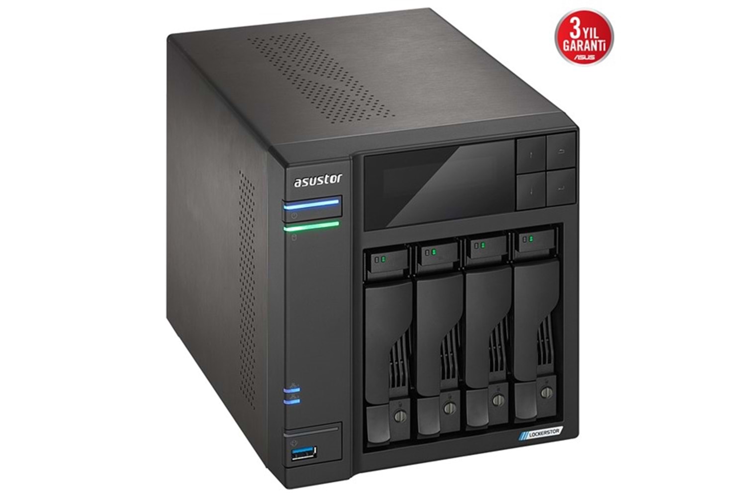ASUSTOR LOCKERSTOR 4 Gen2 AS6704T-4GB CELERON N5105-4GB RAM-4diskli Nas Server (Disksiz)