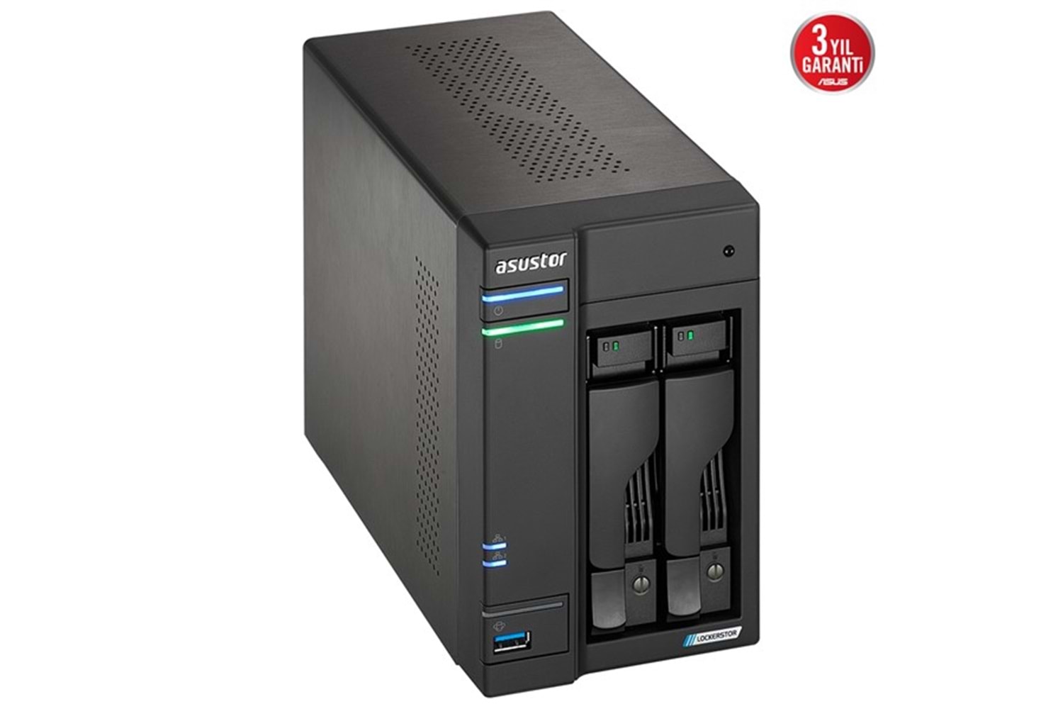 ASUSTOR AS6702T-4GB CELERON QC N5105 4GB RAM-2-diskli Nas Server (Disksiz)