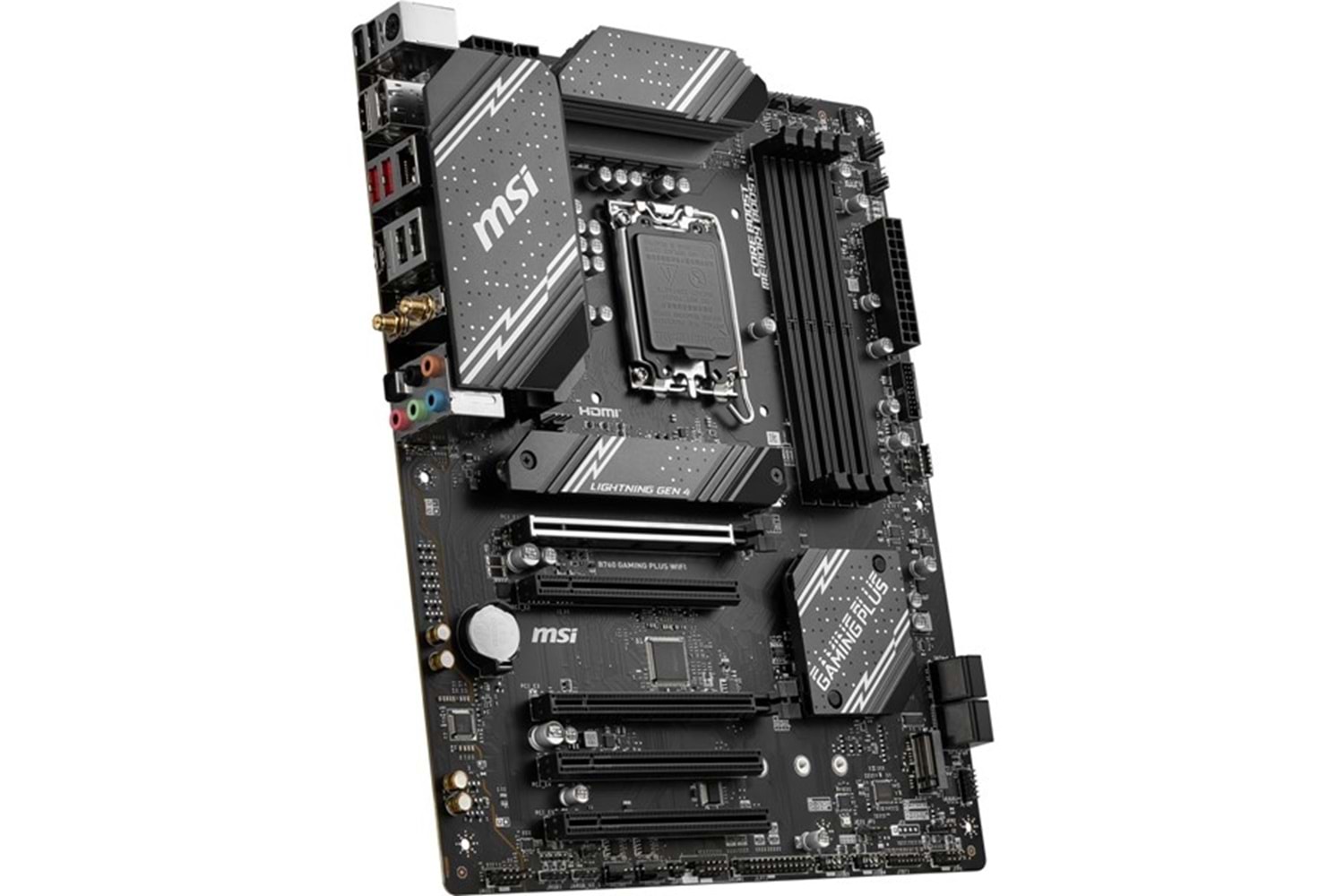 Msı B760 Gamıng Plus Wıfı Soket 1700 Ddr5 6800(Oc) Pcı-E ,M.2 Usb3.2 Hdmı,Dp 1X 2.5G Lan Wı-Fı 6E Atx