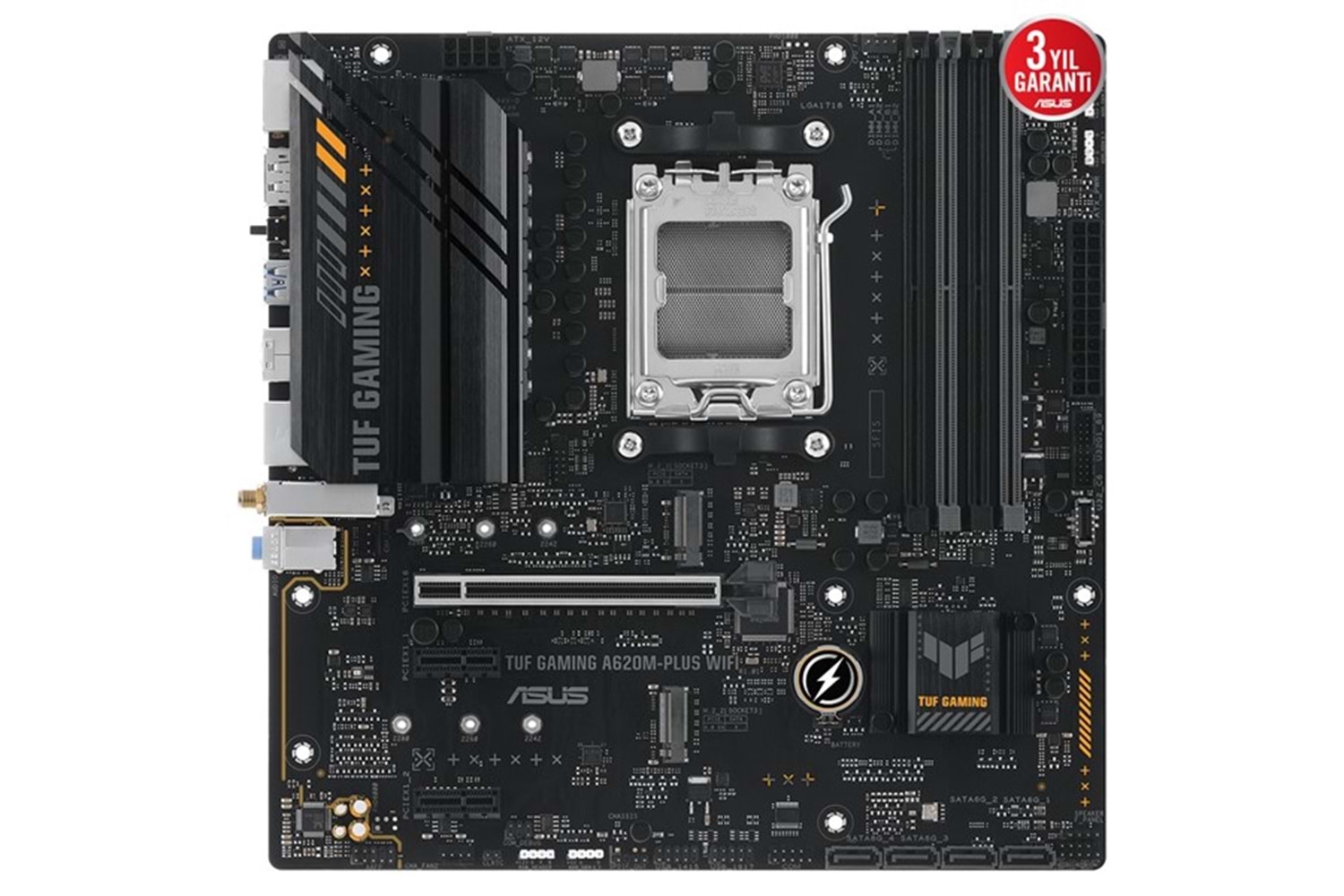 ASUS TUF A620M-PLUS GAMING WIFI-6 DDR5 HDMI-DP PCIE 4.0 AM5 mATX 