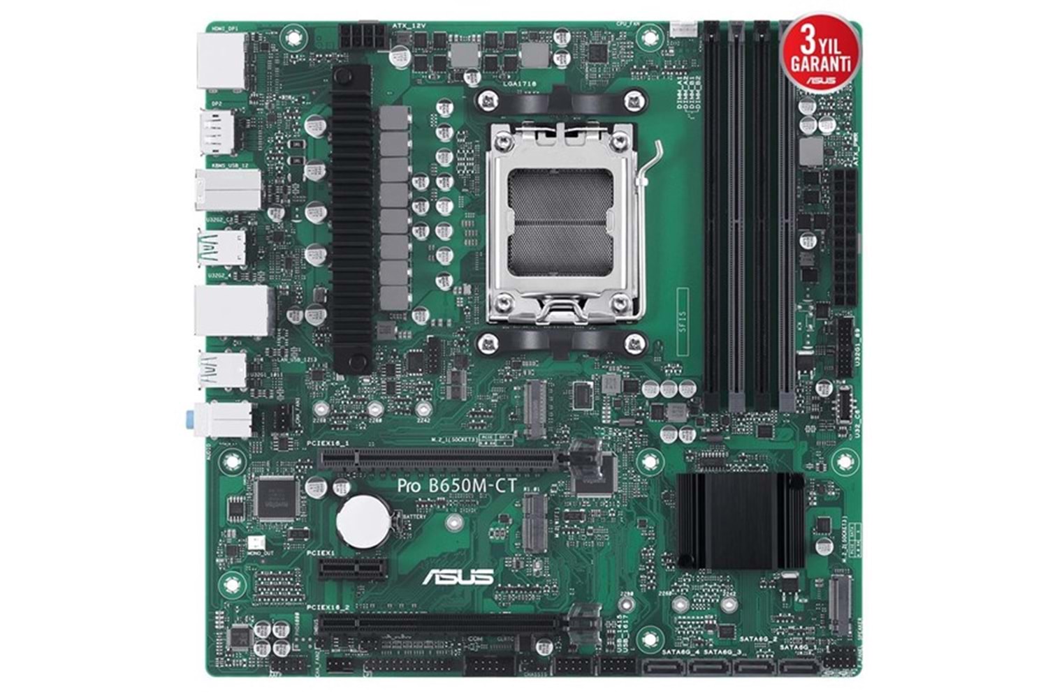 ASUS PRO B650M-CT-CCM DDR5 HDMI-DP PCIE 5.0 AM5 mATX KURUMSAL ANAKART