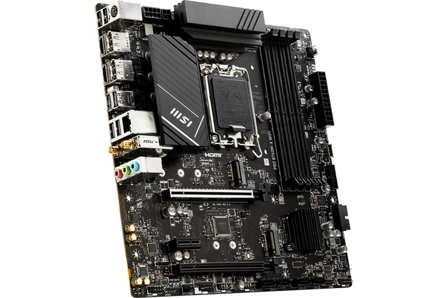 MSI PRO B760M-A WIFI-6E DDR5 HDMI-DP PCIE 4.0 1700p ATX