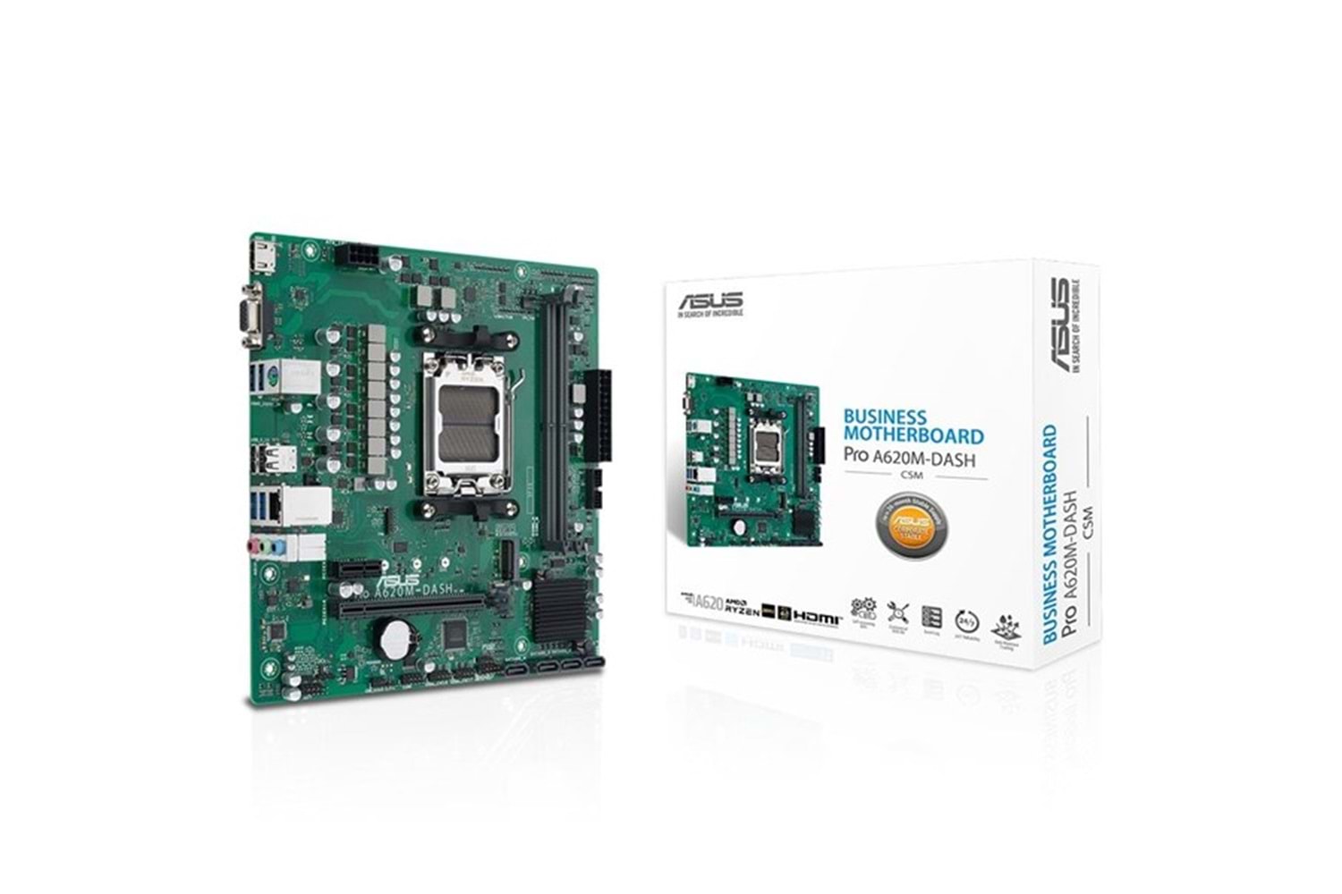 ASUS PRO A620M-DASH-CSM DDR5 HDMI PCIE 4.0 AM5 mATX