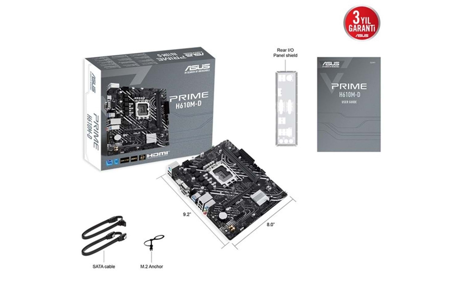 ASUS PRIME H610M-D DDR5 HDMI SERIAL PORT PCIE 4.0 1700p mATX