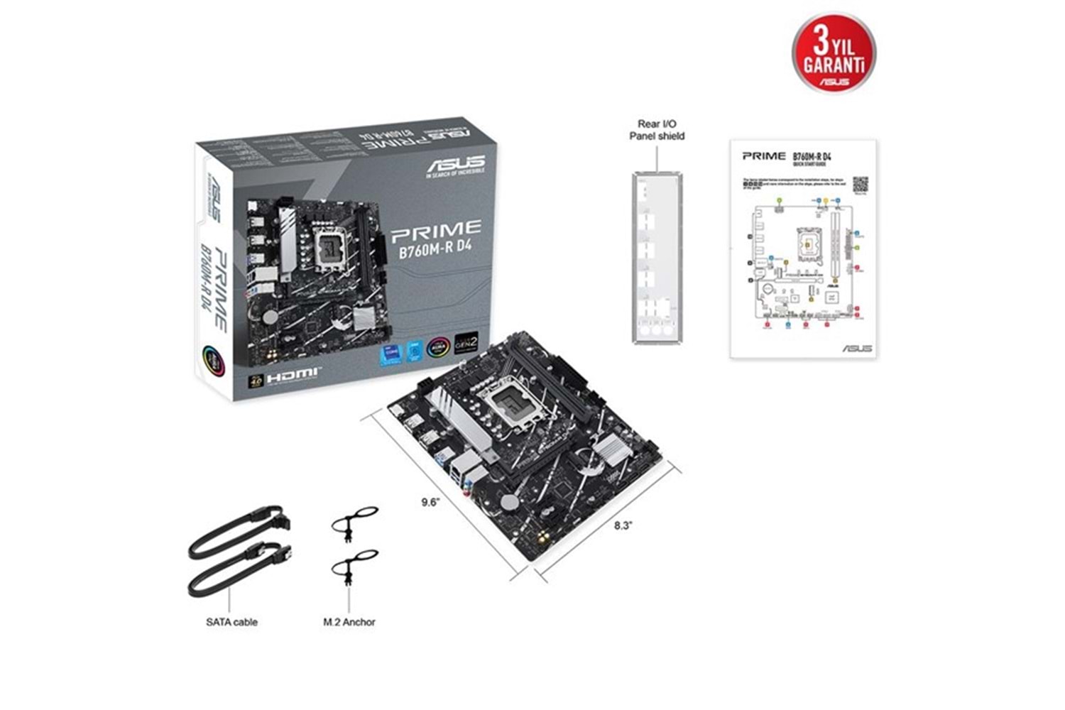 ASUS PRIME B760M-R D4 DDR4 HDMI PCIE 4.0 1700P mATX