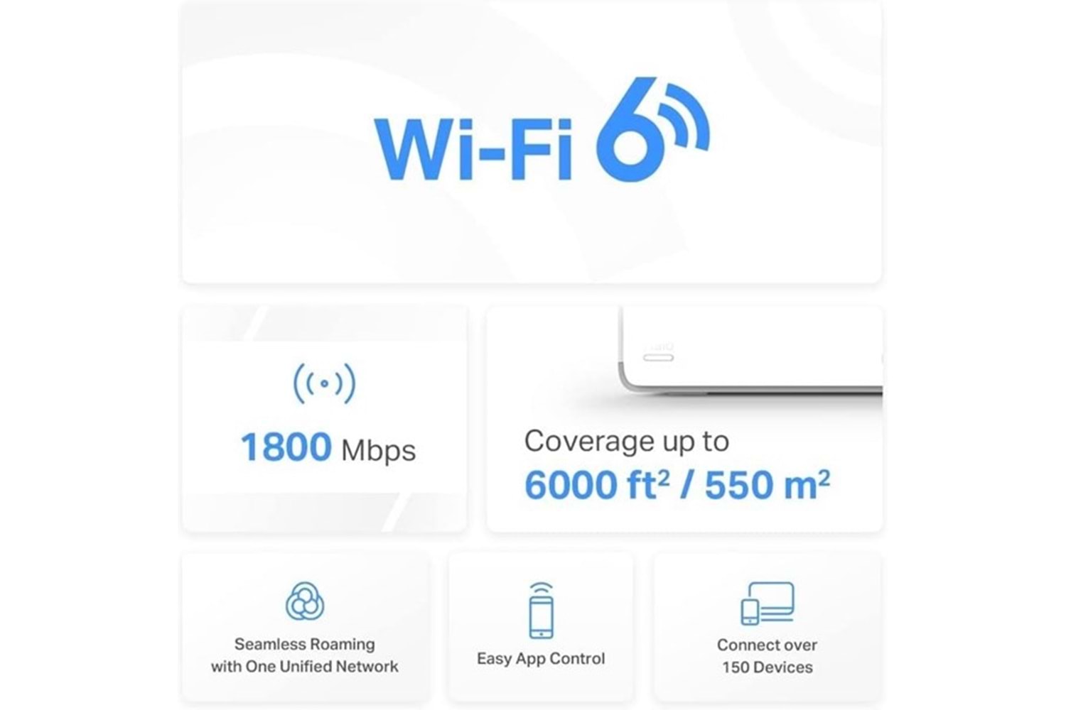 MERCUSYS HALO H70X-3 AX1800 Tüm Ev Mesh WiFi 6 Sistemi 3-lü paket