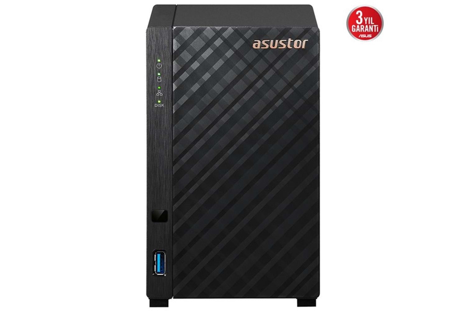 ASUSTOR AS1102TL REALTEK RTD1619B QC-1GB RAM-2-diskli Nas Sunucu (Disksiz)