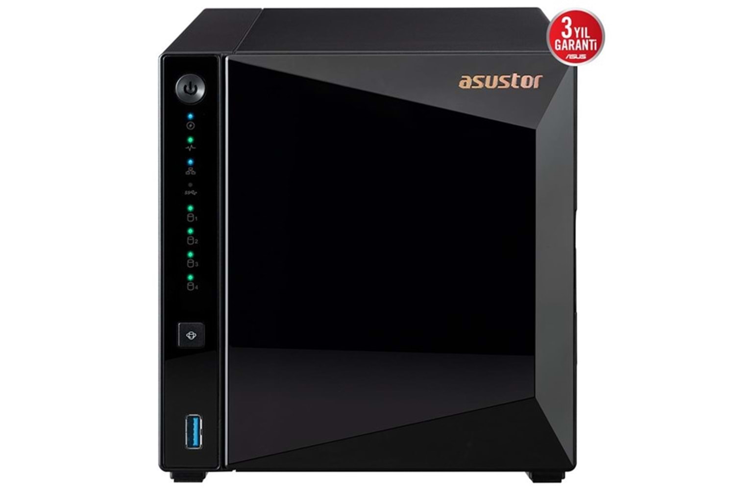 ASUSTOR AS3304T V2 REALTEK QC-2GB RAM-4-diskli NAS SUNUCU (disksiz)