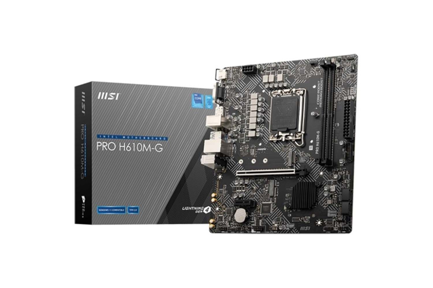 MSI PRO H610M-G DDR5 M2 PCIe NVME HDMI PCIe 16X v4.0 1700p mATX