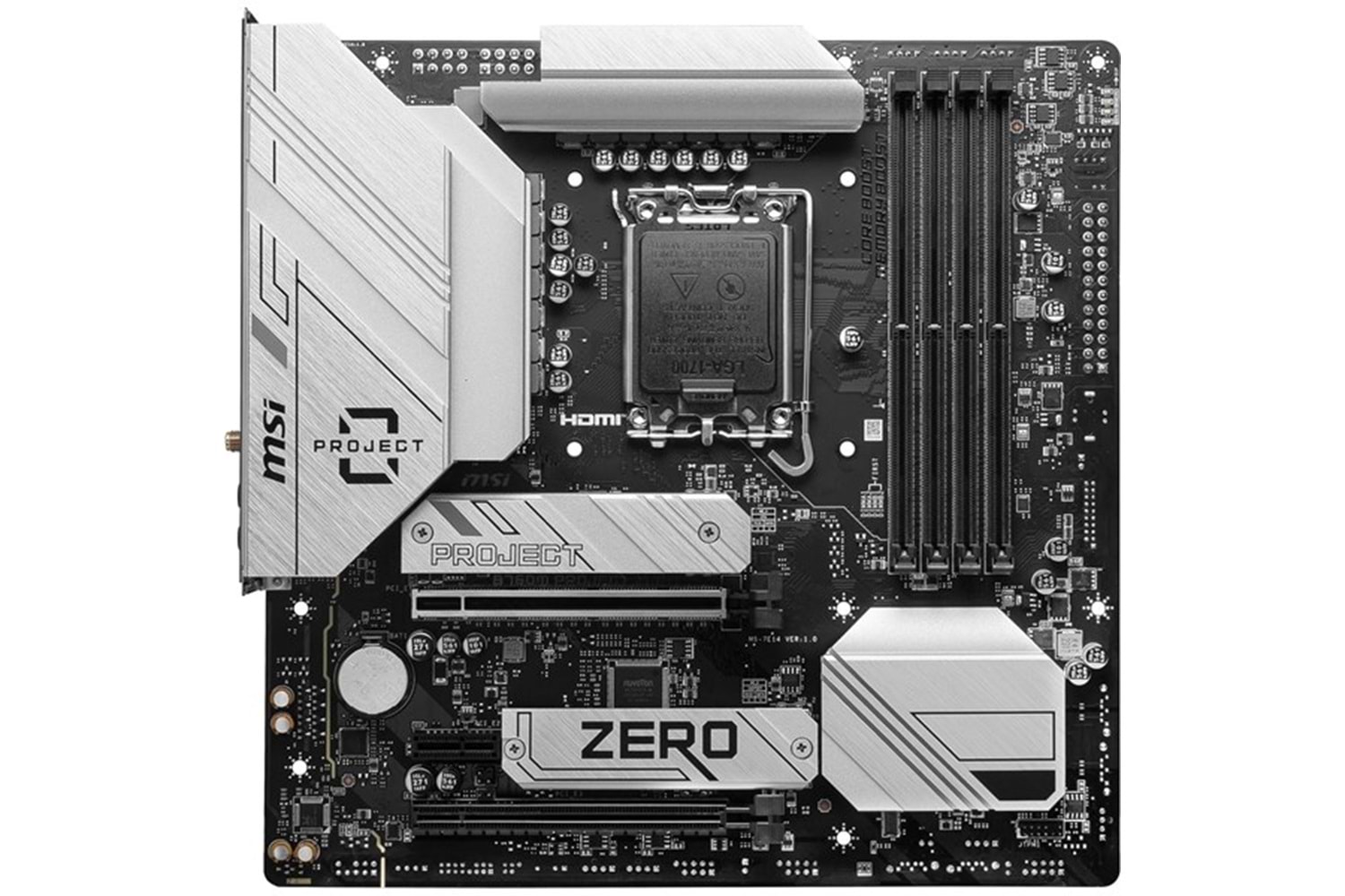 MSI B760M PROJECT ZERO WIFI-6E DDR5 HDMI-DP PCIE 4.0 1700P MATX