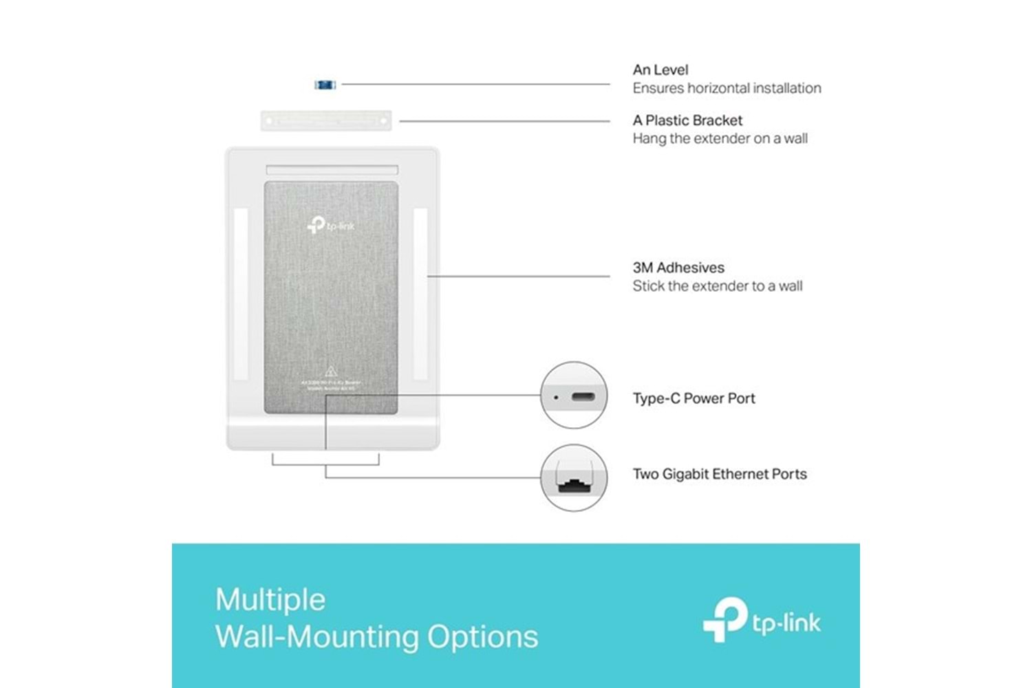 TP-LINK ARCHER AIR R5 AX3000 DUVAR TIPI ACCESS POINT