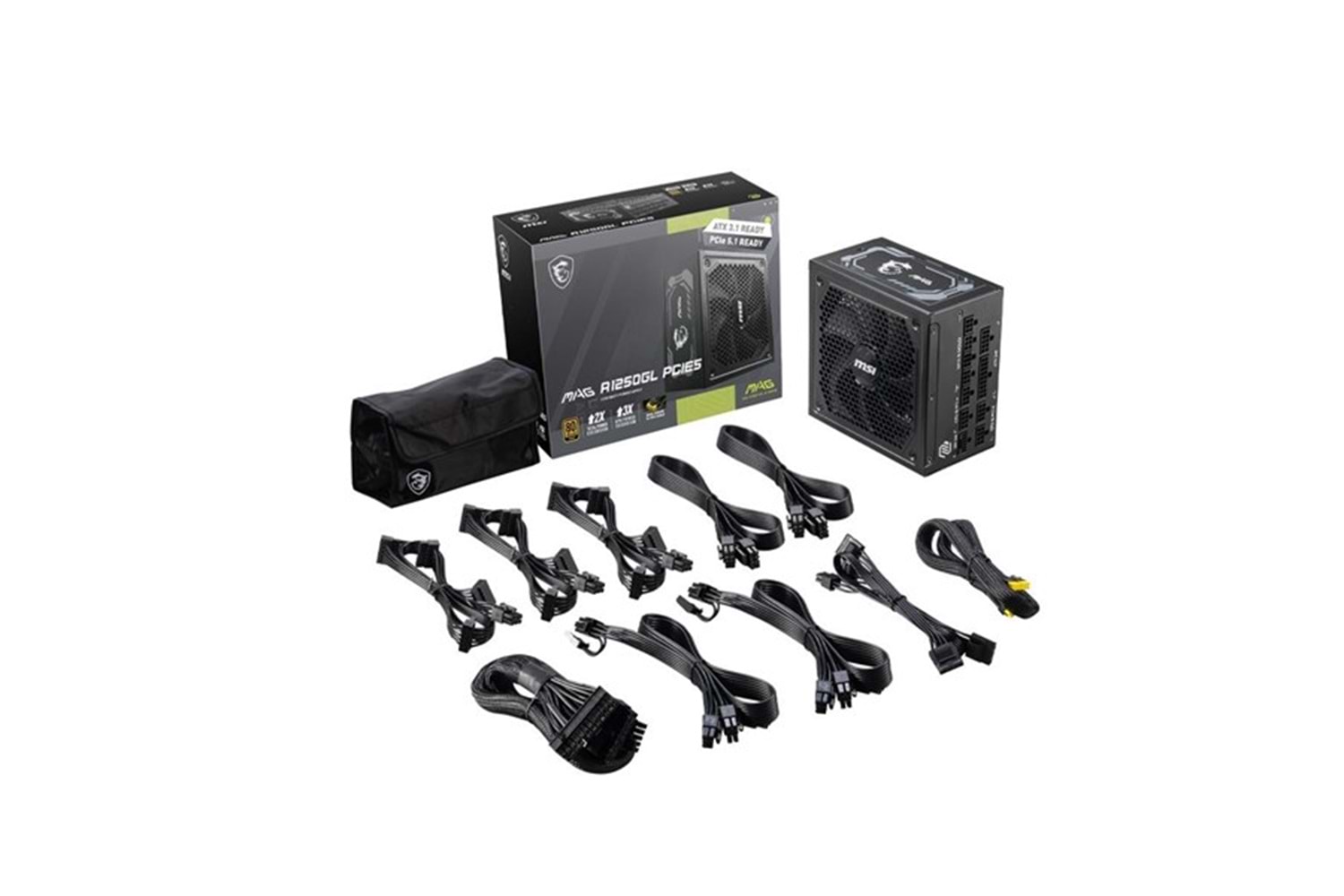MSI 1250W 80+ GOLD MAG A1250GL PCIE 5.1 TAM MODÜLER POWER SUPPLY