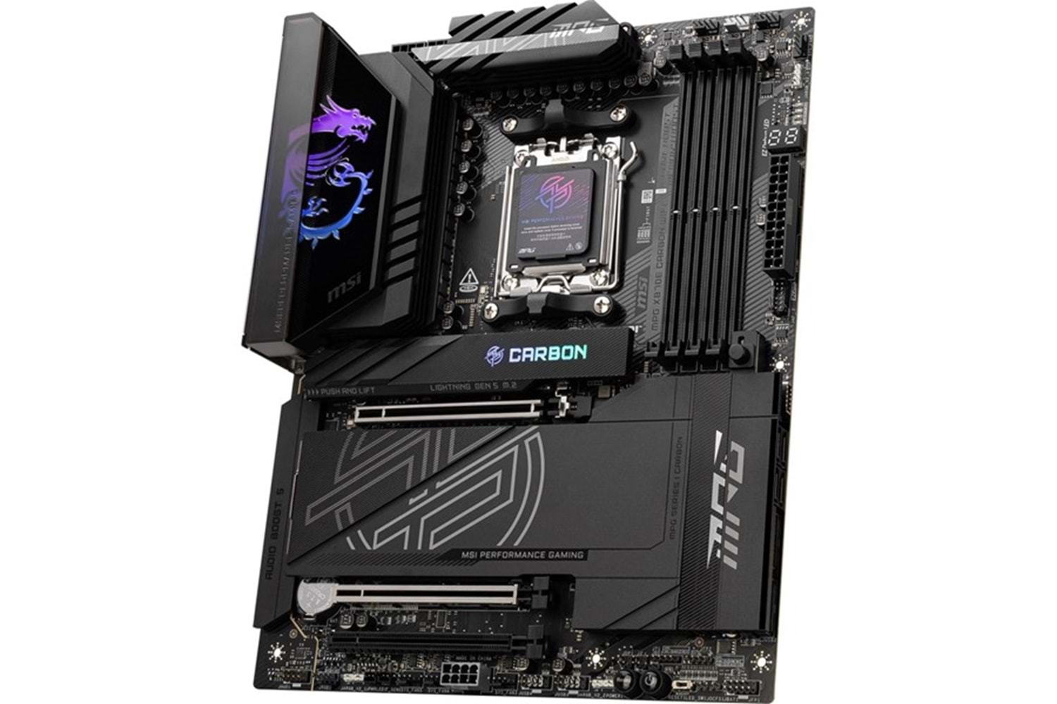 MSI MPG X870E CARBON WIFI-7 DDR5 HDMI DP PCIe 16X v5.0 AM5 ATX