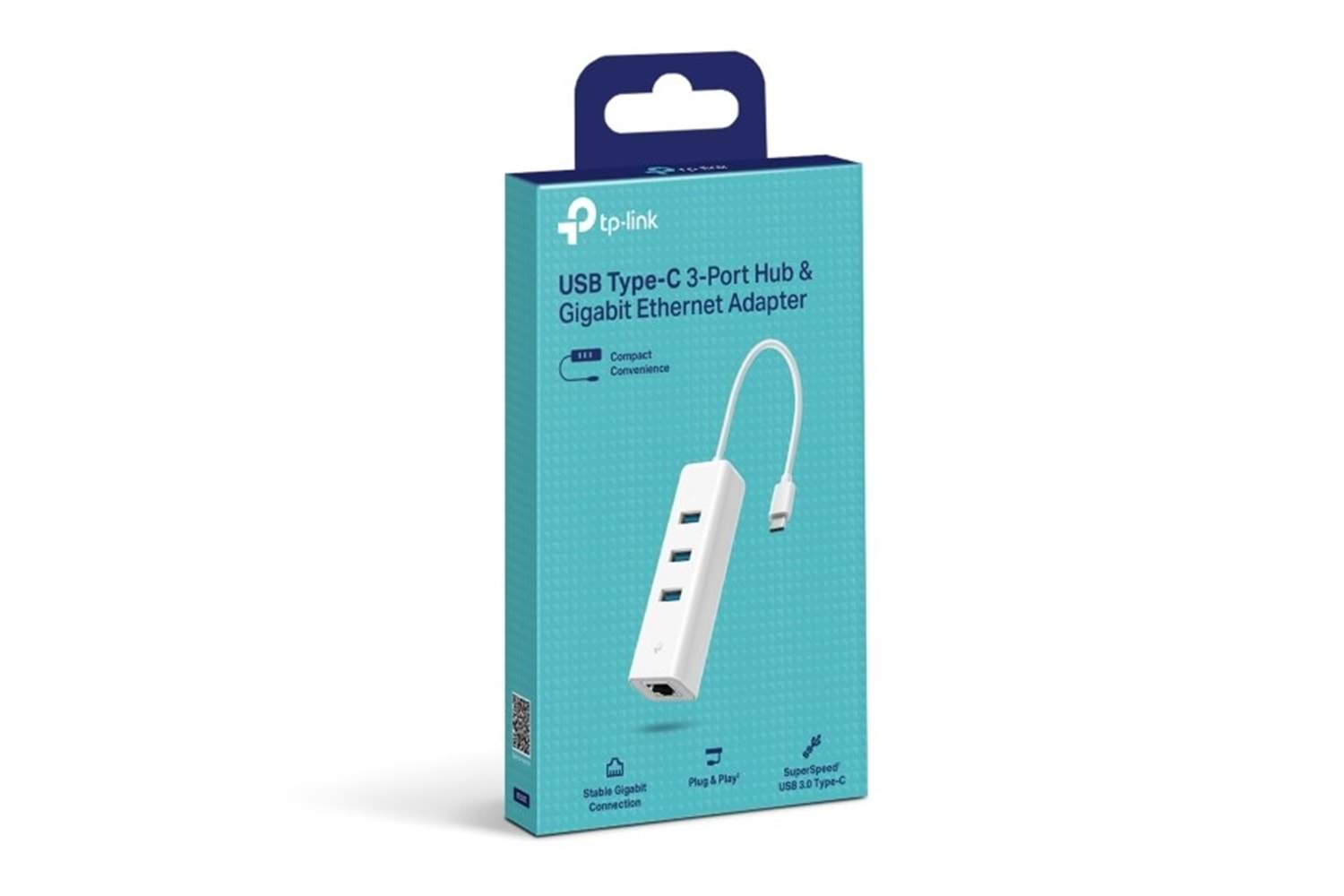 TP-LINK UE330C USB Type-C 3-Port Hub ve Gigabit Ethernet Adaptörü