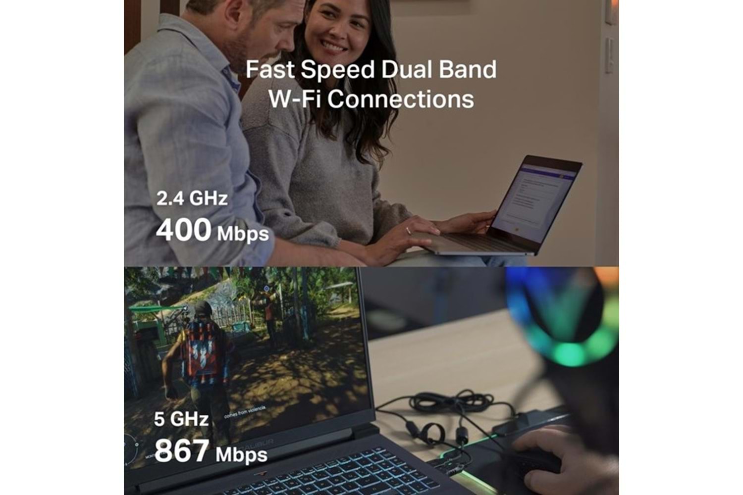 MERCUSYS MA30N AC1300 Nano Wireless Dual Band USB Adaptör