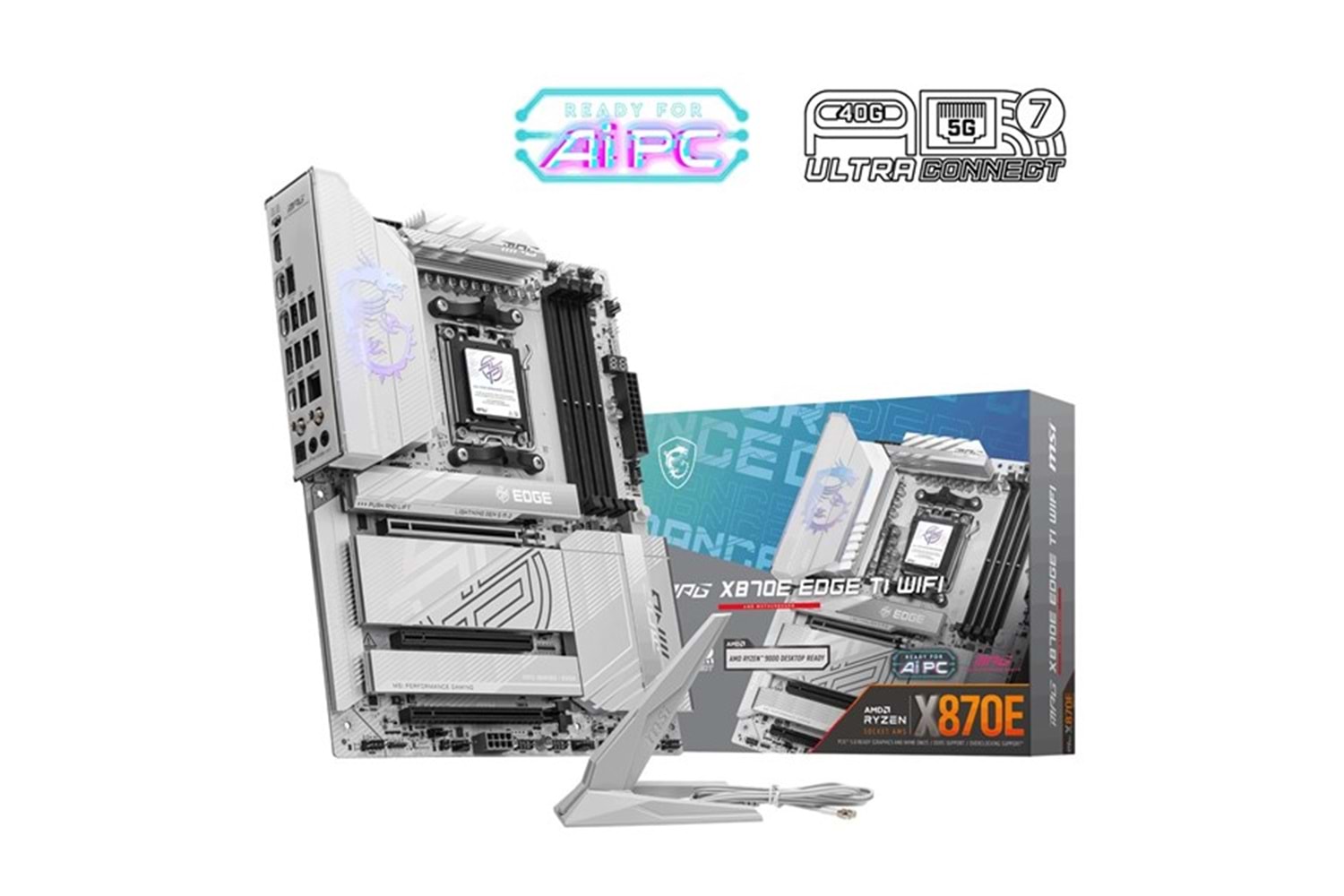 MSI MPG X870e EDGE TI WIFI7 DDR5 RGB HDMI-DP USBC PCIE 5.0 AM5 ATX