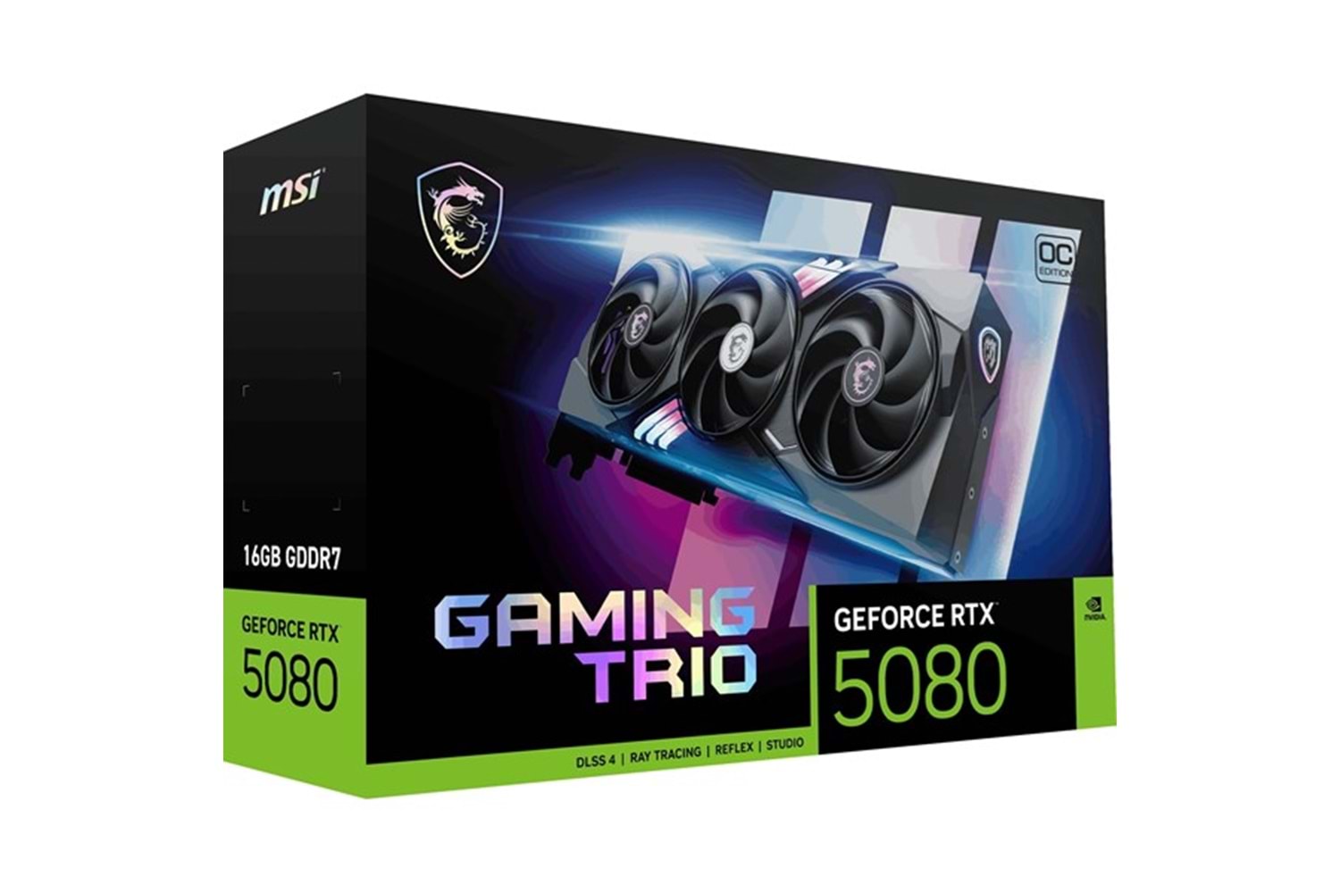 MSI RTX 5080 16GB GAMING TRIO OC 16GB GDDR7 256BİT HDMI-DP PCIe5.0
